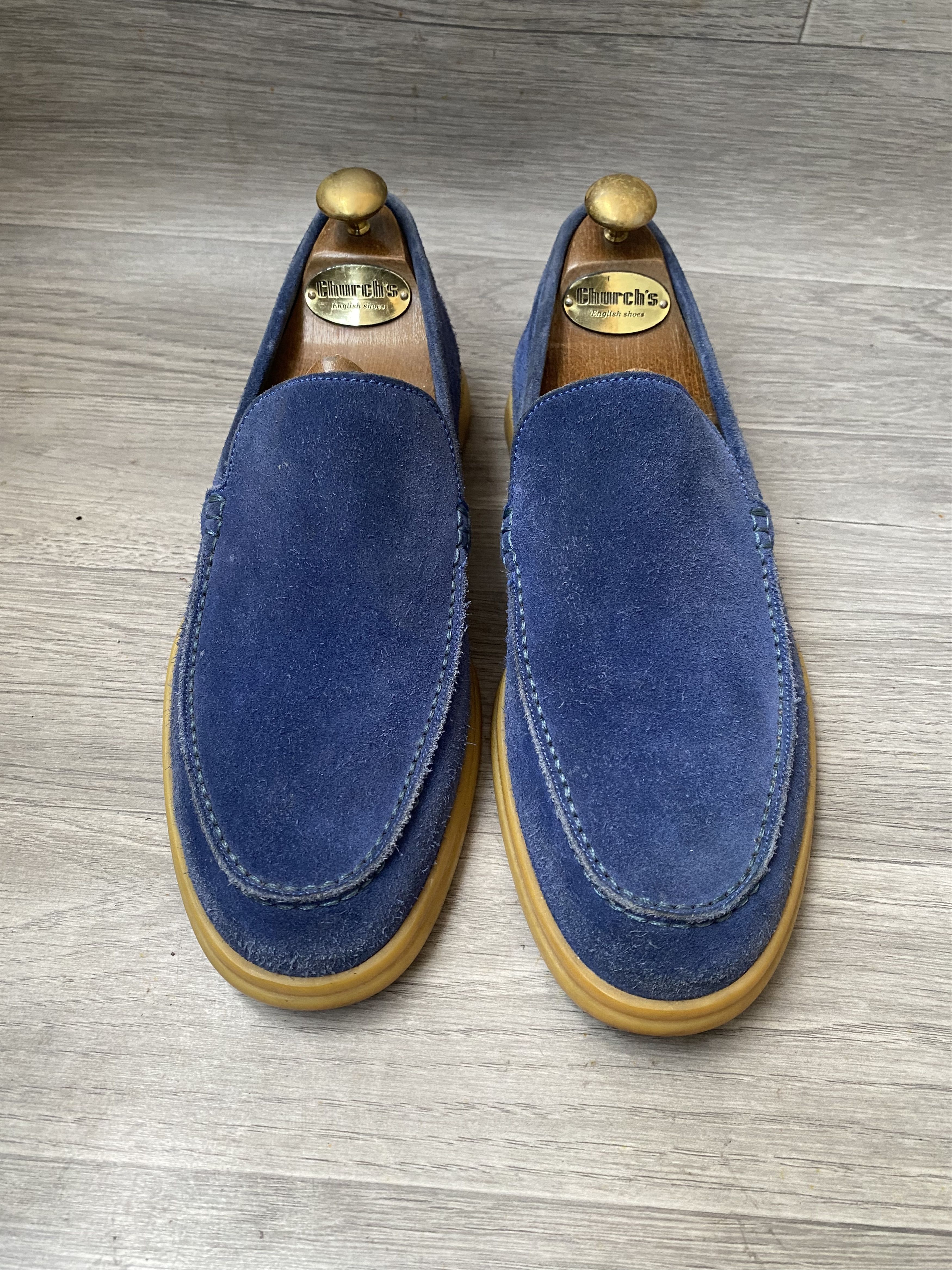 Loro Piana Loro piana summer walk blue suede slip on shoes sz 40 Size US 7 / EU 40 - 2 Thumbnail