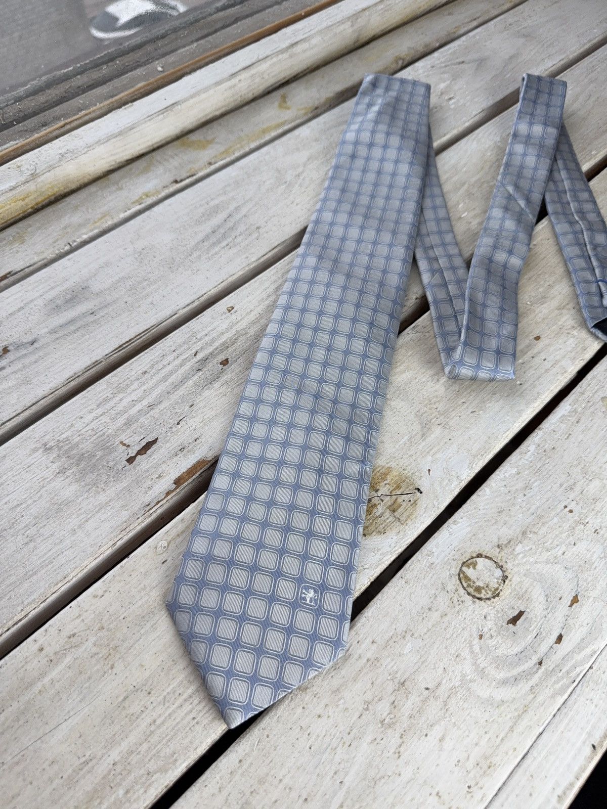 Designer × Lanvin Lanvin Paris Tie Red Silk Geometric Pattern Made in France Size ONE SIZE - 2 Thumbnail