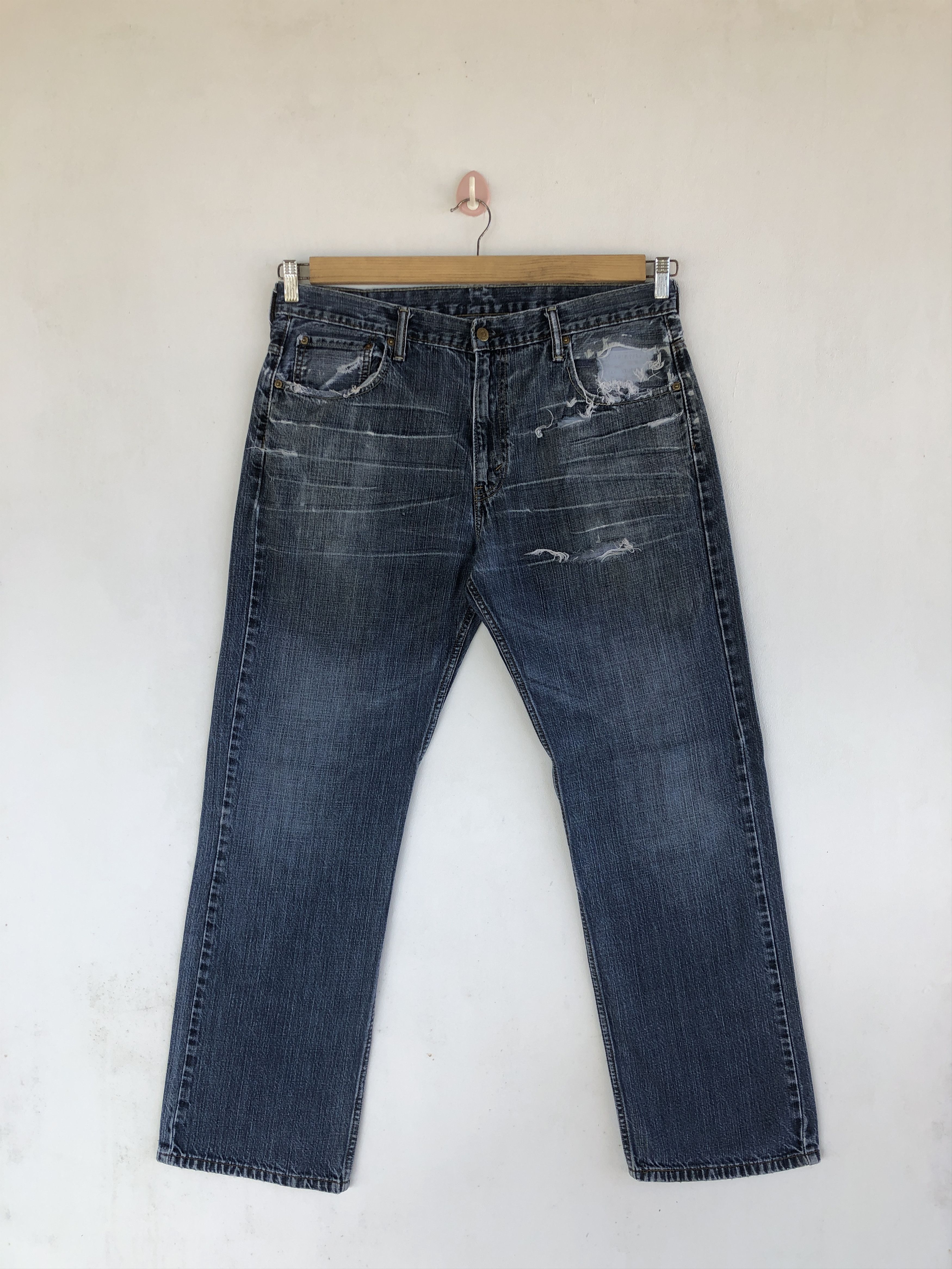 Levi's Crazy Y2K Baggy Distressed Levi's 569 Jeans Grunge Denim Size US 34 / EU 50 - 1 Thumbnail