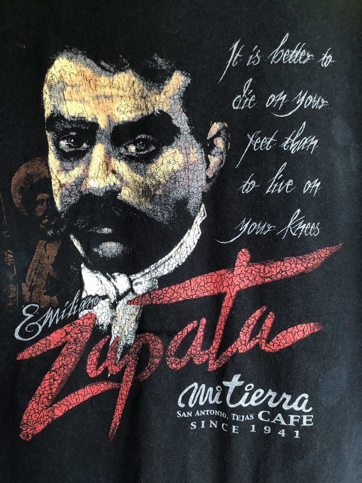 Band Tees × Vintage Vintage Sunfaded Zapata Backhit Photo Tee Size US XL / EU 56 / 4 - 2 Thumbnail
