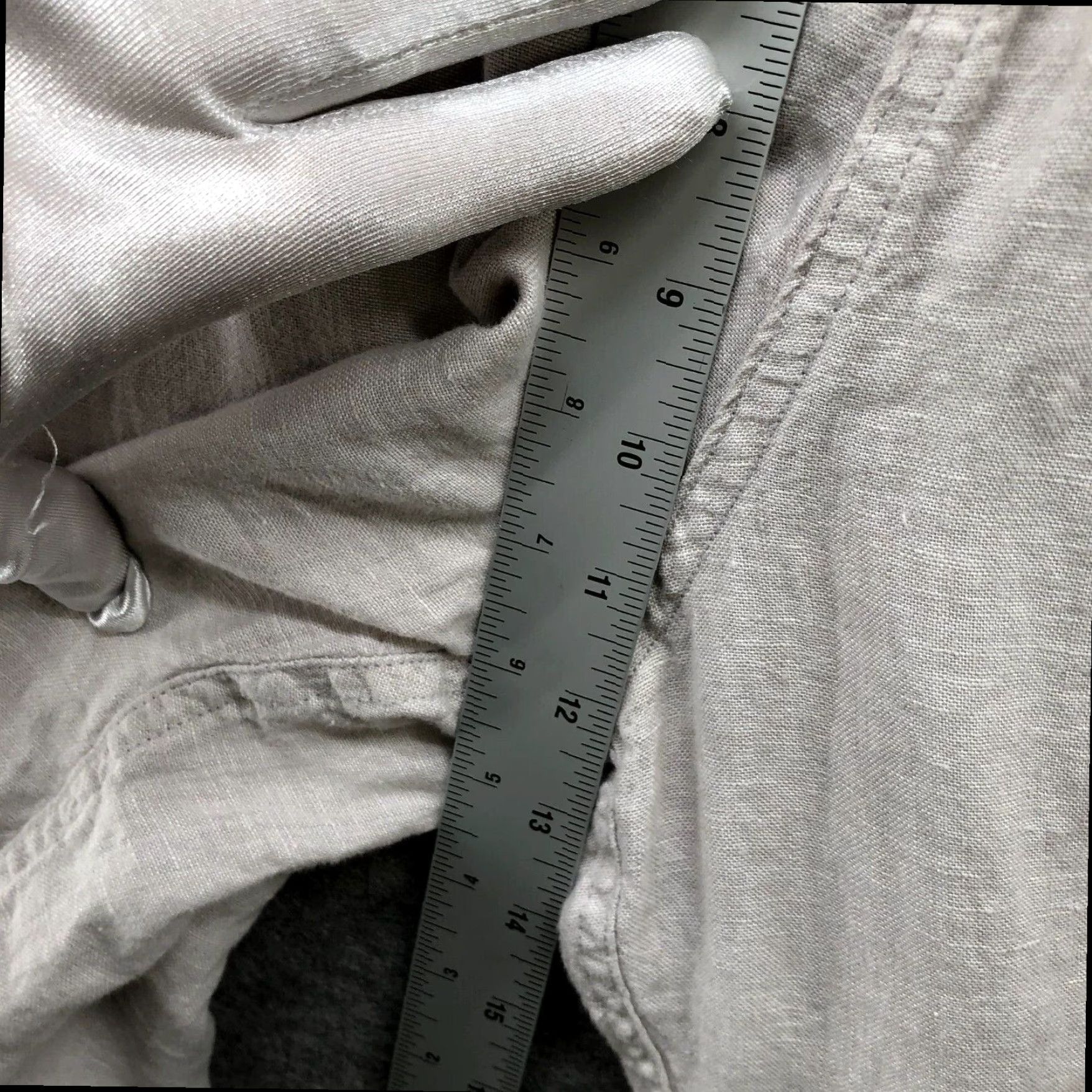 Jones New York Womens Linen Pants Jones New York Large Extra Large L Beige High Rise Size 36" / US 14 / IT 50 - 6 Thumbnail