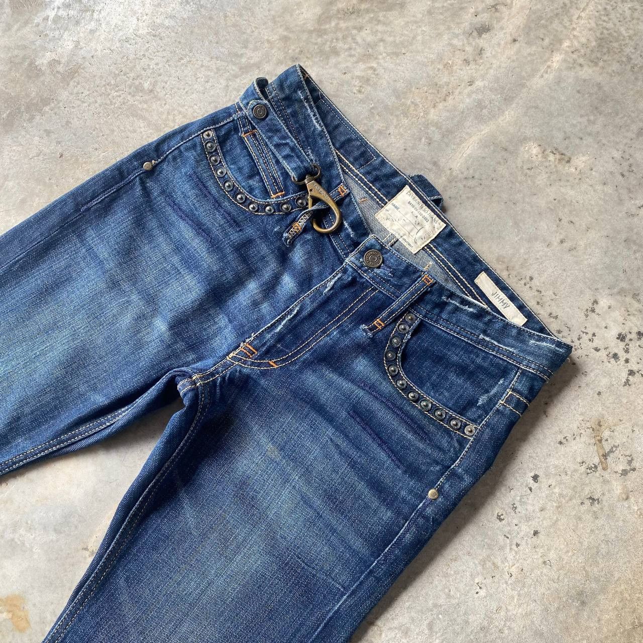 Jimmy Taverniti Archival Y2K Jimmy Taverniti So Jeans Studded Denim Size US 31 - 8 Thumbnail