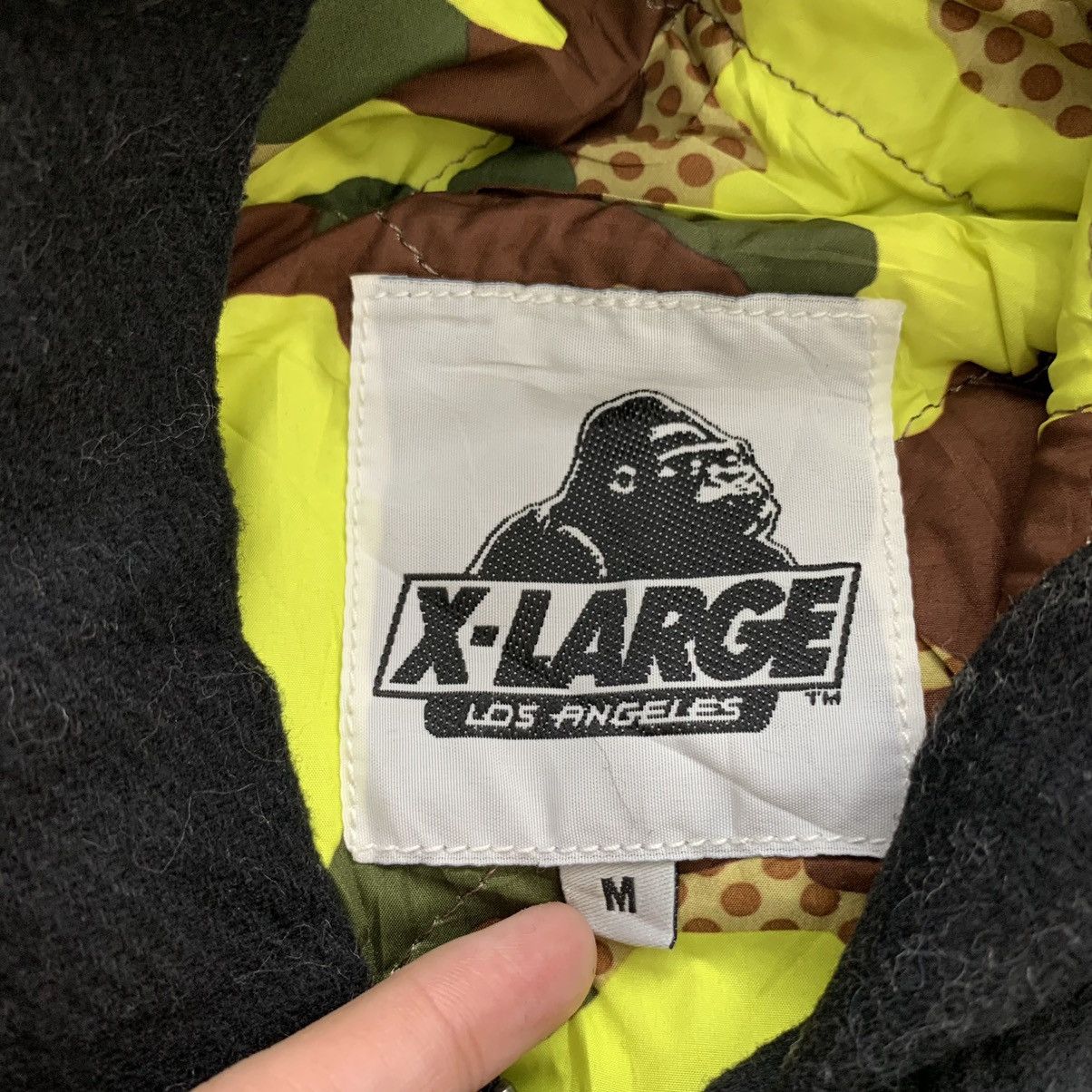 Xlarge XLARGE LOS ANGELES Camouflage Black Hooded Wool Duffle Coat Size US M / EU 48-50 / 2 - 6 Thumbnail