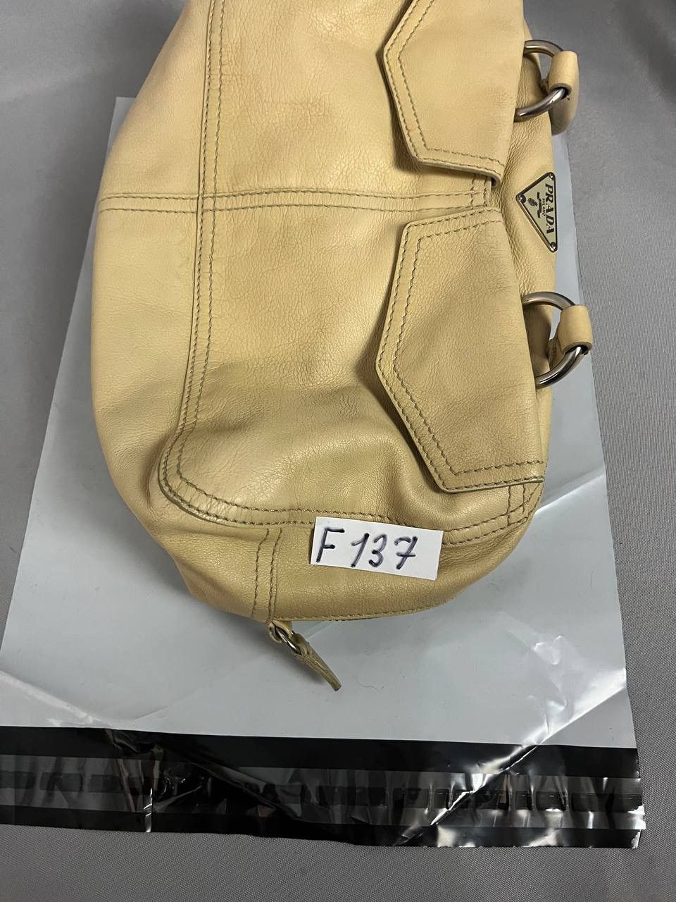 Prada Prada Bag Leather Beige Size ONE SIZE - 9 Thumbnail
