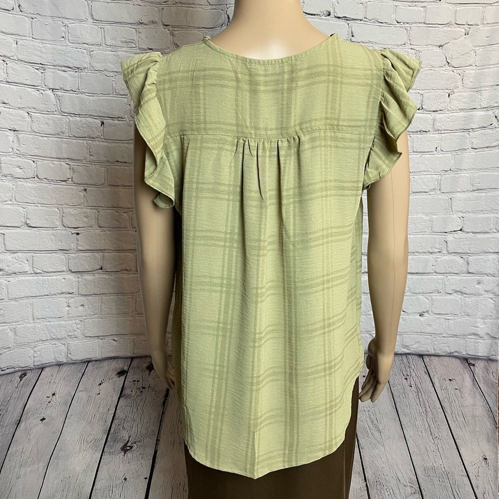 Other NWT New Como Vintage Cationic Plaid Airflow Ruffle Top Size Size S / US 4 / IT 40 - 5 Thumbnail