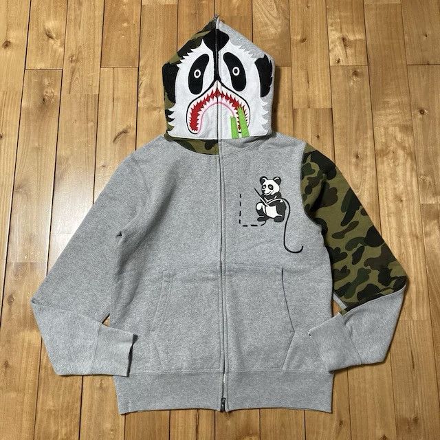 BAPE Panda Full Zip Hoodie 1st camo green a bathing ape