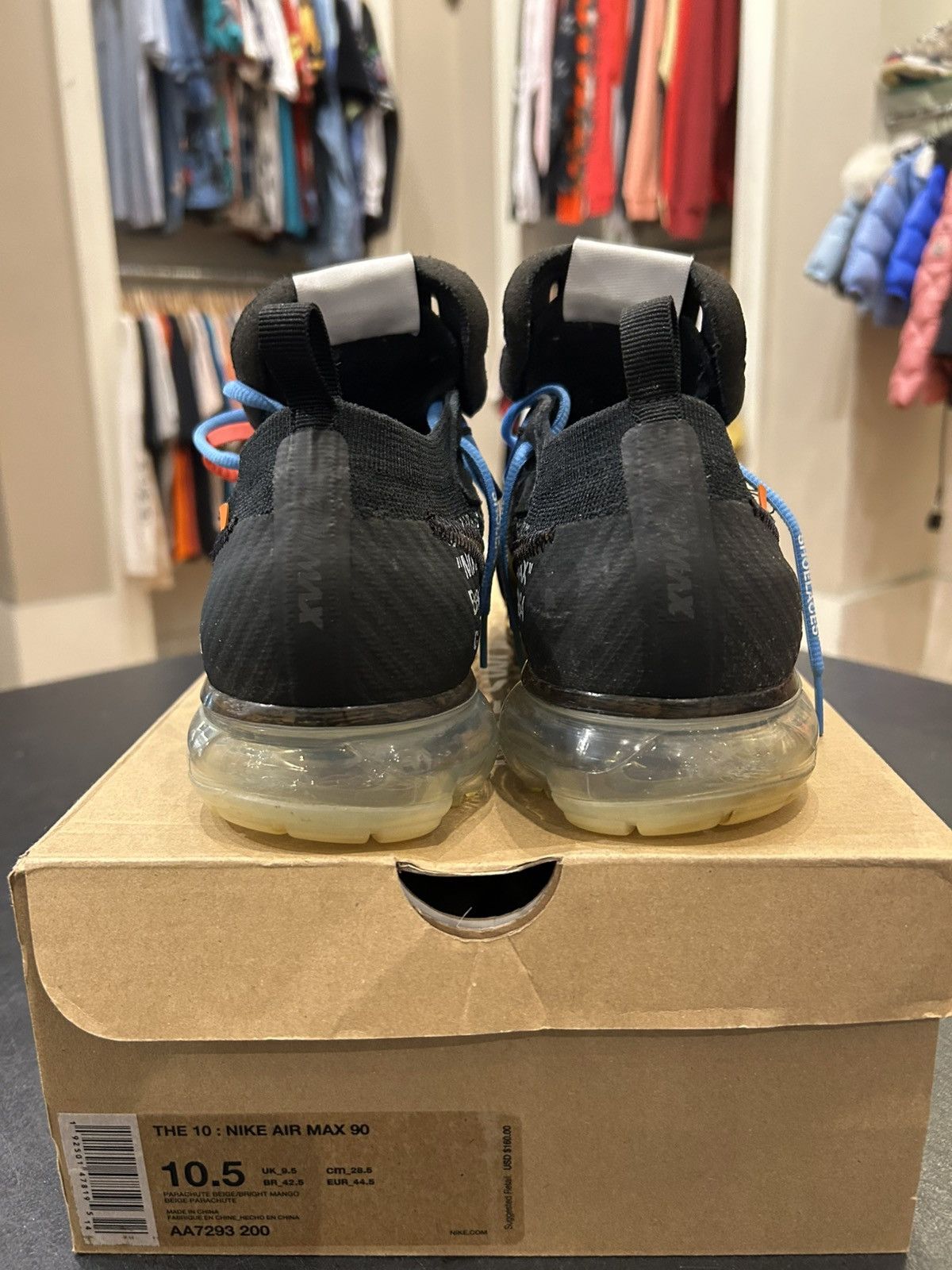 Nike × Off-White Off-White X Nike Vapormax Black Size US 10.5 / EU 43-44 - 3 Thumbnail