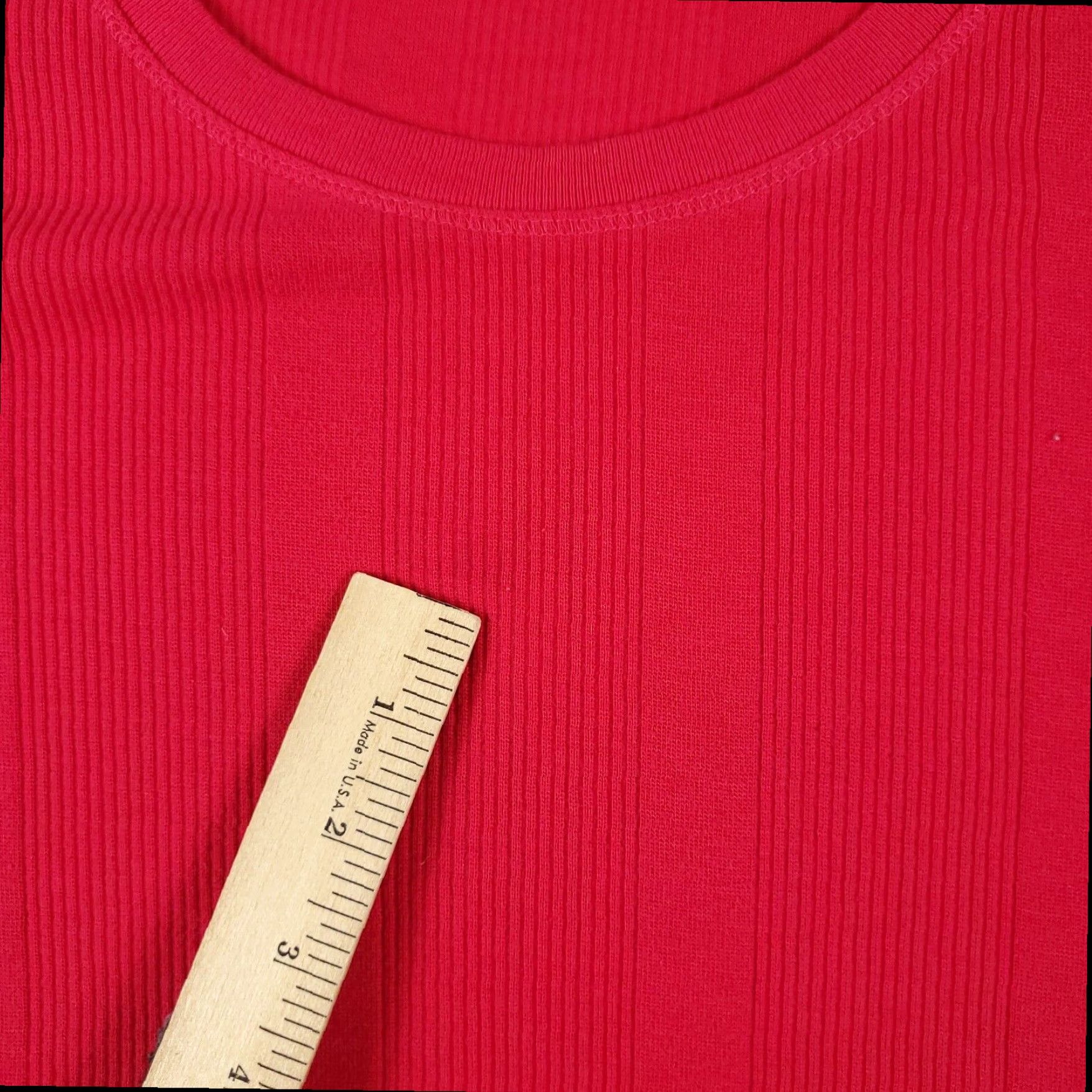 Tommy Hilfiger Tommy Hilfiger Womens Medium Red Short Sleeve Crew Neck Cotton T Shirt Size M / US 6-8 / IT 42-44 - 5 Thumbnail