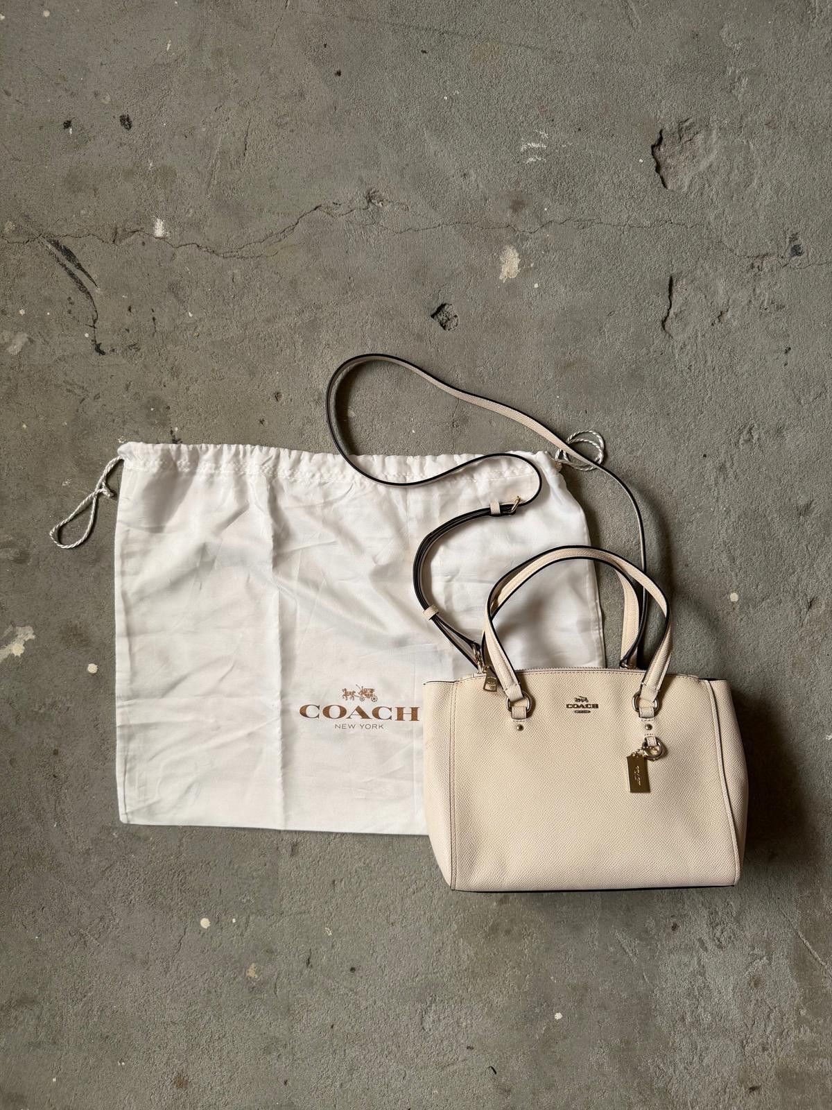 Coach Coach 2Way Mini Christie Leather Shoulder Bag White Size ONE SIZE - 1 Thumbnail