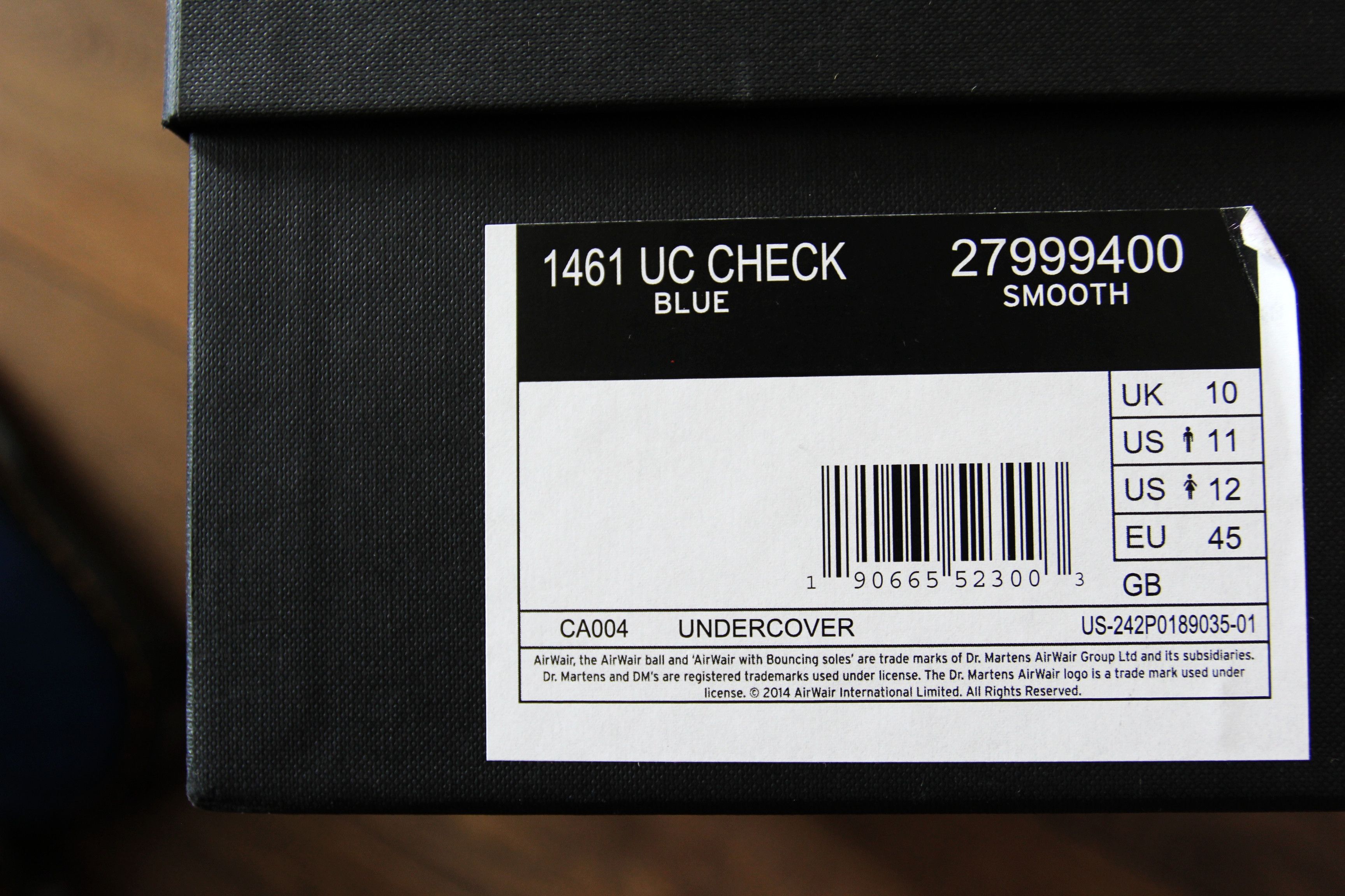 Dr. Martens × Undercover BNWT SS23 UNDERCOVER x DR.MARTENS 1461 UC CHECK DERBYS BL 45 Size US 12 / EU 45 - 7 Thumbnail