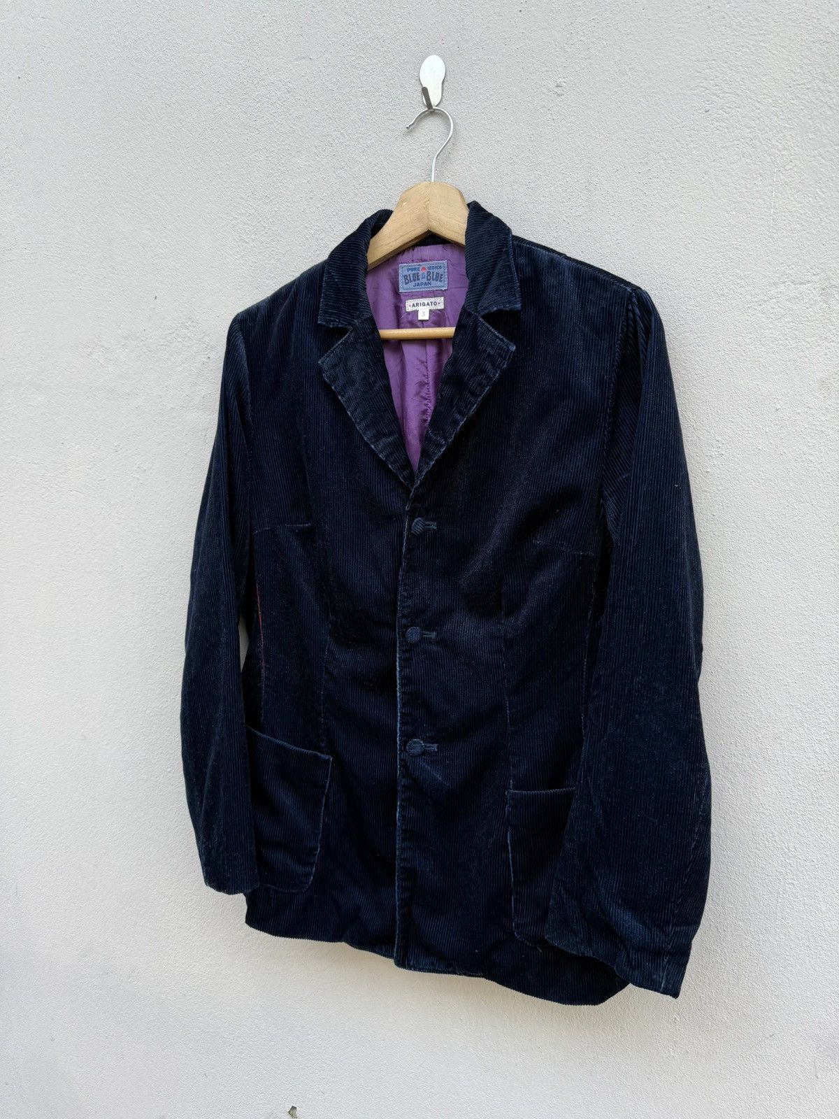 Blue Blue Japan 🔥RARE🔥BLUEBLUE JAPAN Pure Indigo “Arigato” Corduroy Blazer Size 40S - 5 Thumbnail