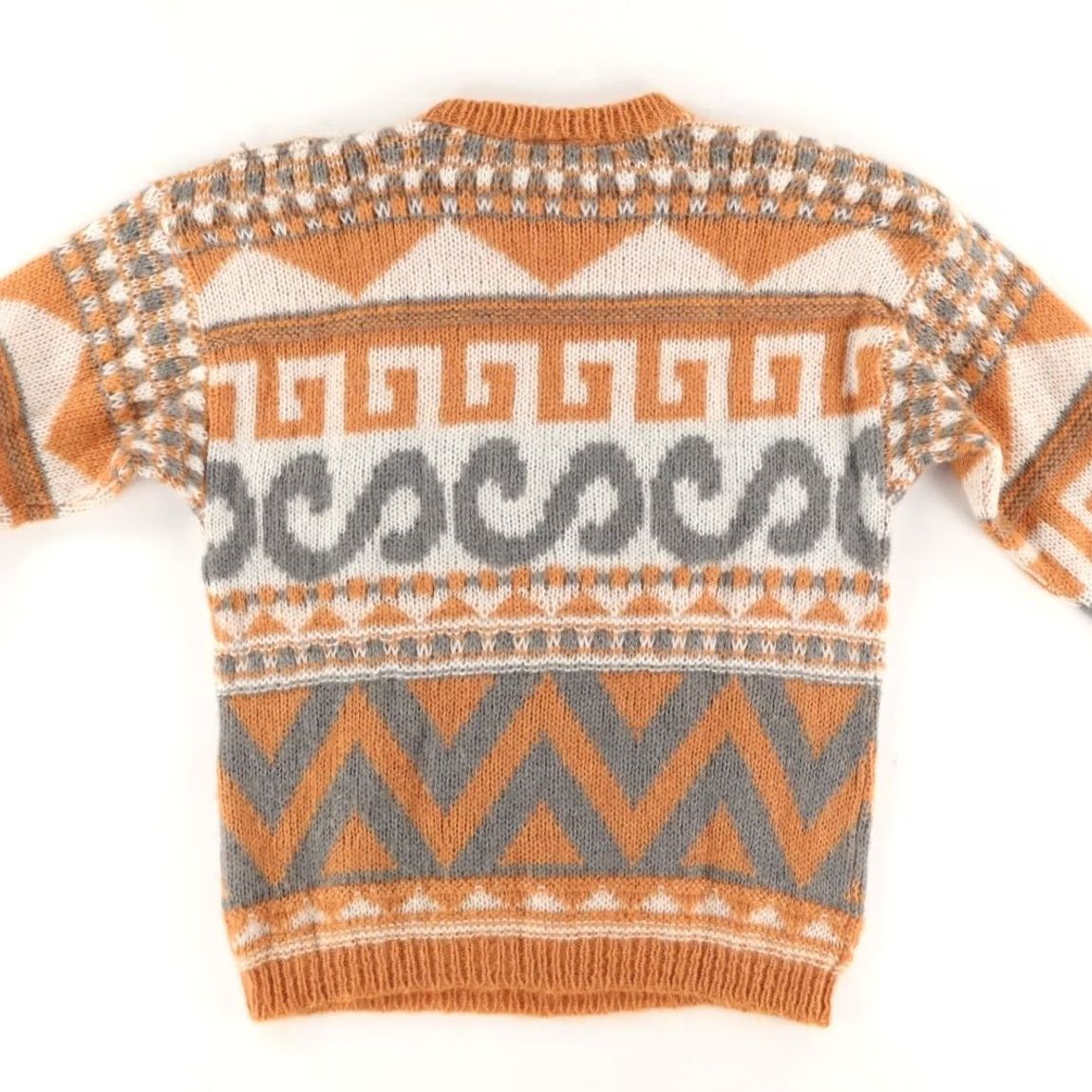 Vintage VTG Together! Knit Crewneck Striped Long Sleeve Sweater Orange Men's M Size US M / EU 48-50 / 2 - 4 Thumbnail
