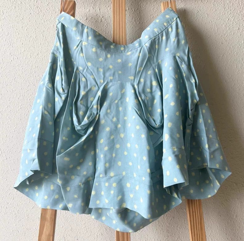 Vivienne Westwood Vivienne Westwood Aqua Polka Dot Set: Shirt and Asymmetric Size XS / US 0-2 / IT 36-38 - 7 Thumbnail