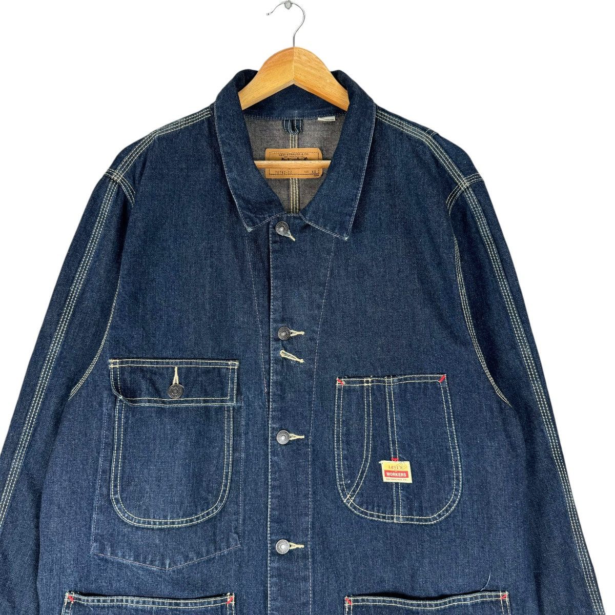 Levi's ⚡️LEVIS DENIM INDIGO WORKWEAR JACKET Size US L / EU 52-54 / 3 - 2 Thumbnail