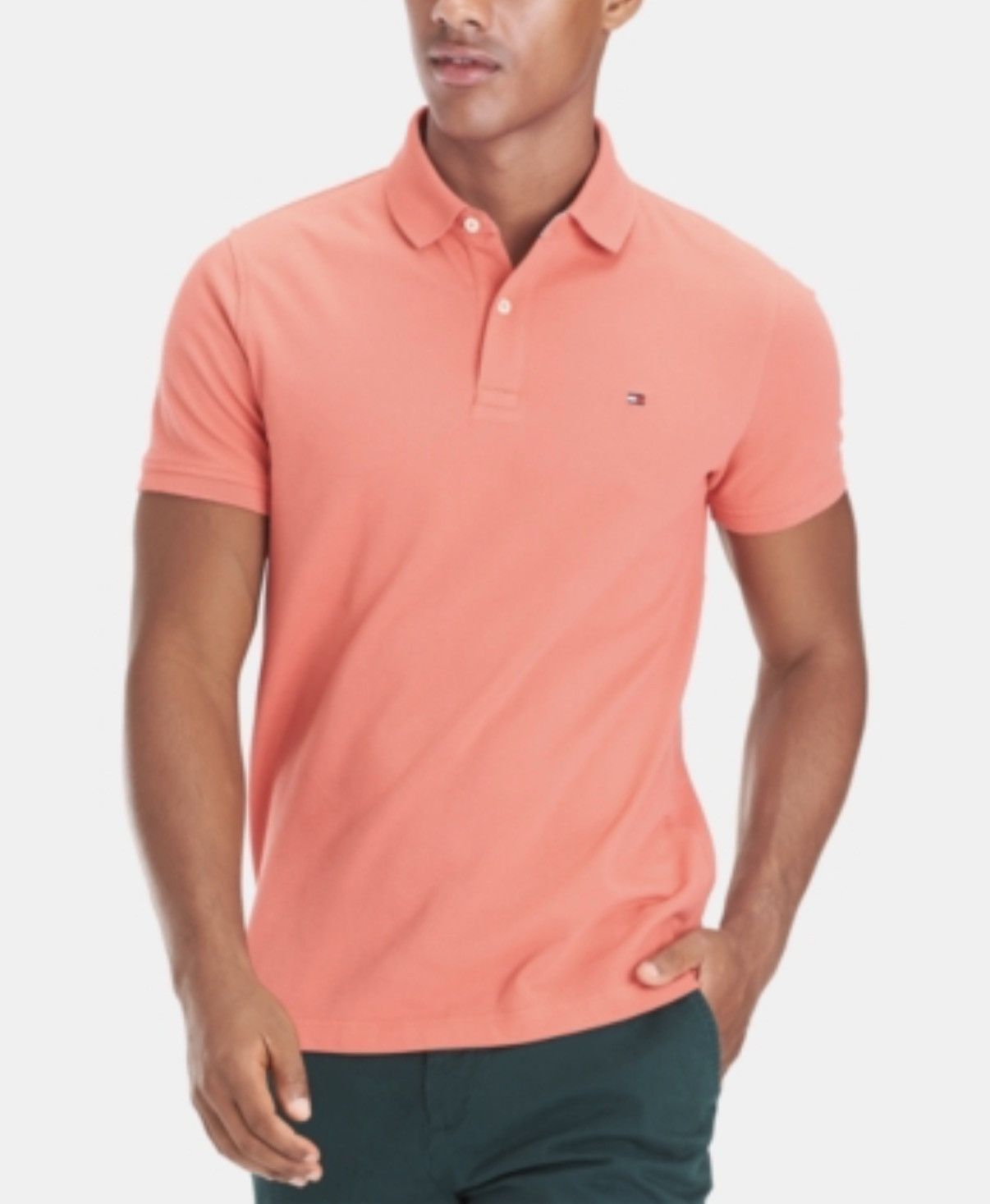 Tommy Hilfiger Tommy Hilfiger Polo Preppy Y2K Golf Shirt Coral Size Large. Size US L / EU 52-54 / 3 - 1 Thumbnail