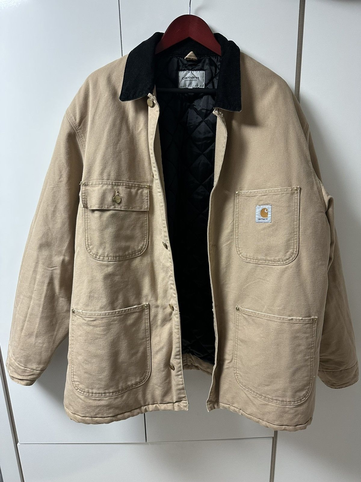 Carhartt Wip Carhartt WIP beige OG chore coat with distressed effect on Size US XXL / EU 58 / 5 - 3 Thumbnail