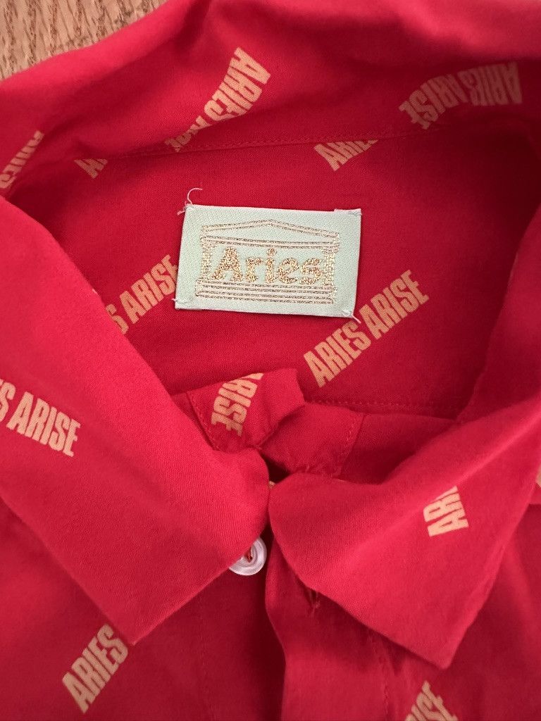 Aries Aries Arise All-Over Logo Red Bowling Shirt Size US S / EU 44-46 / 1 - 2 Thumbnail
