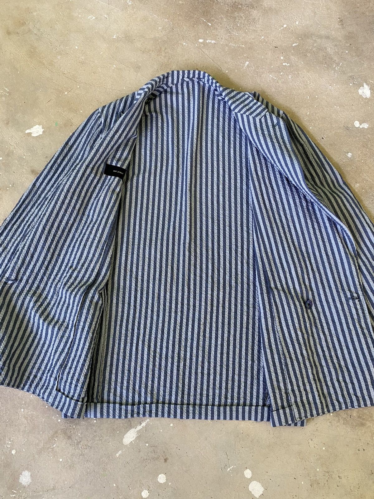 Ring Jacket Ring Jacket Japan Seersucker Stripe Blazer Size 50 Size US M / EU 48-50 / 2 - 7 Thumbnail