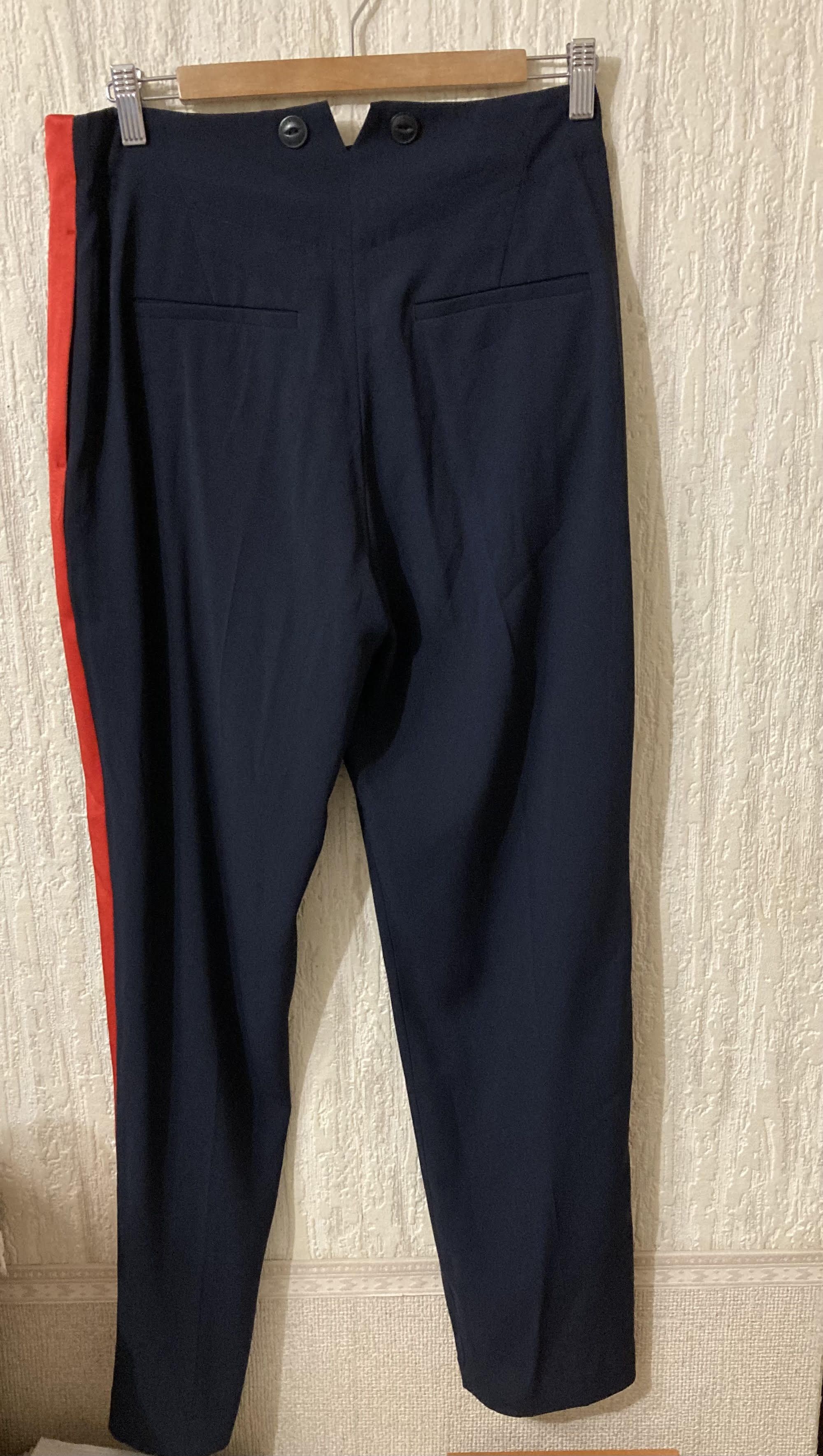 Rag & Bone Rag & Bone navy blue tuxedo pants with magenta side stripe Size 28" / US 6 / IT 42 - 8 Thumbnail