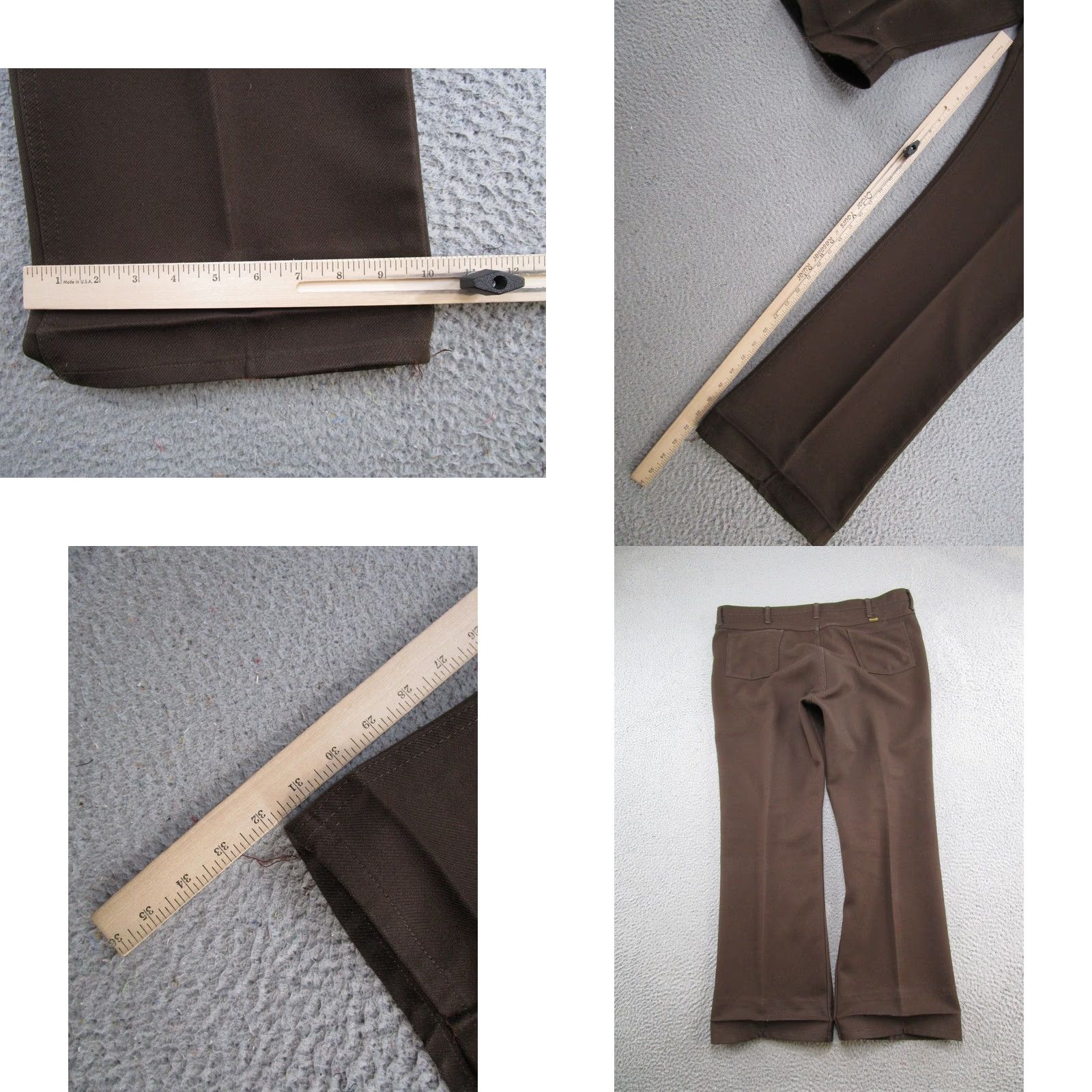 Wrangler VINTAGE Wrangler 82BN Jeans Mens 48x32 Brown Bootcut Disco Rockabilly Jeans Wrangler 82BN Mens Brown Bootcut 48x32 Size US 32 / EU 48 - 8 Thumbnail