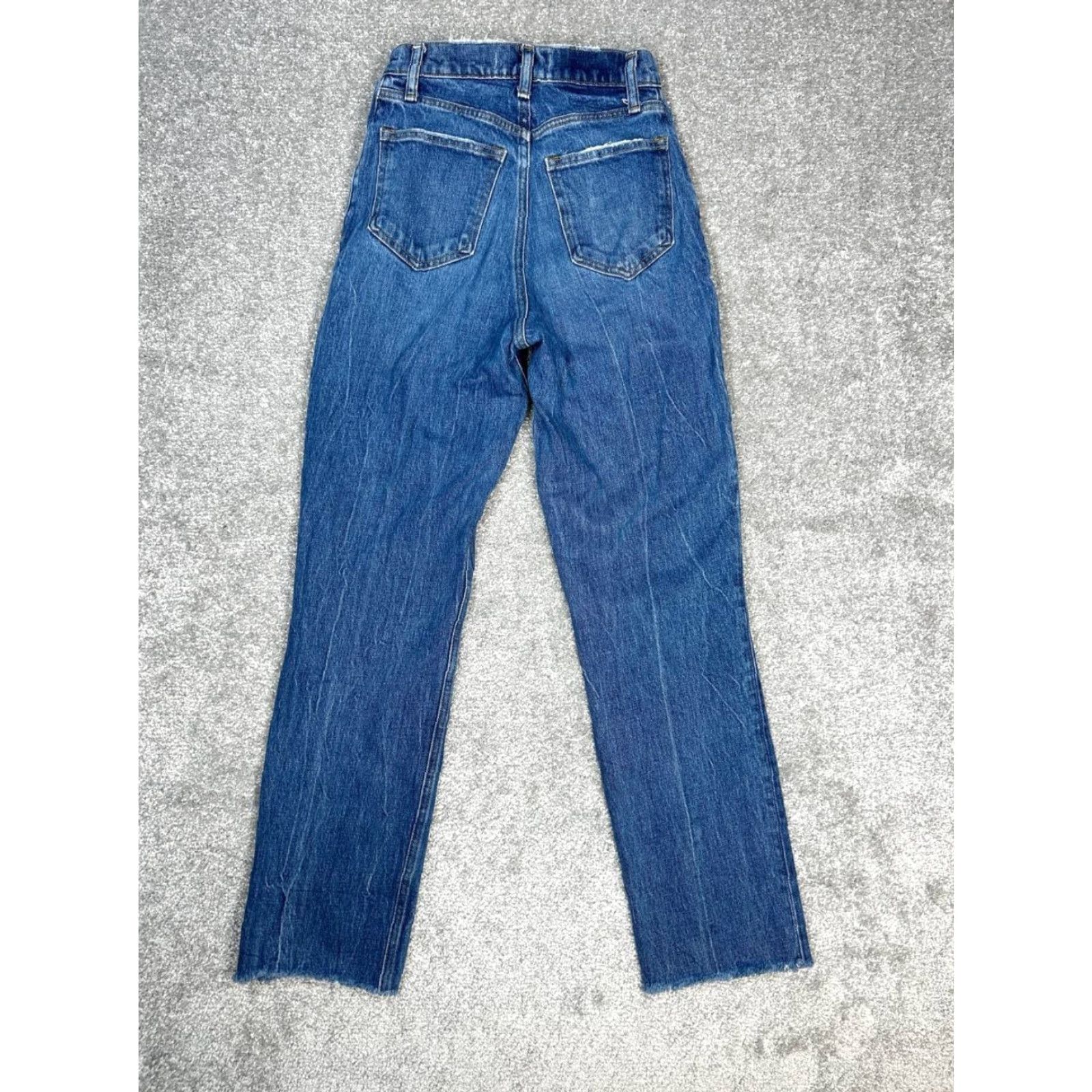 Abercrombie & Fitch Abercrombie & Fitch Curve Love The 90s Straight Jeans Womens 25 Blue Denim Ultra High Rise 23x28 Size 42" / US 20 - 2 Thumbnail