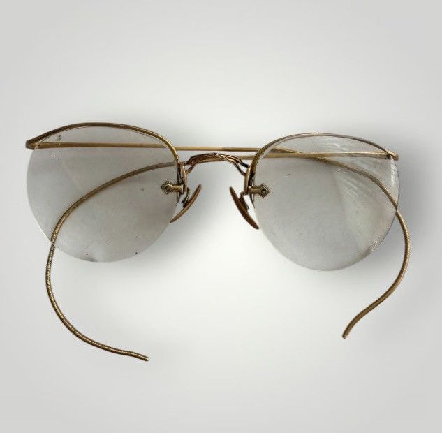Other 1920s-1930s 1/10 12K Gold Filled Round Eyeglasses Antique Size ONE SIZE - 1 Thumbnail