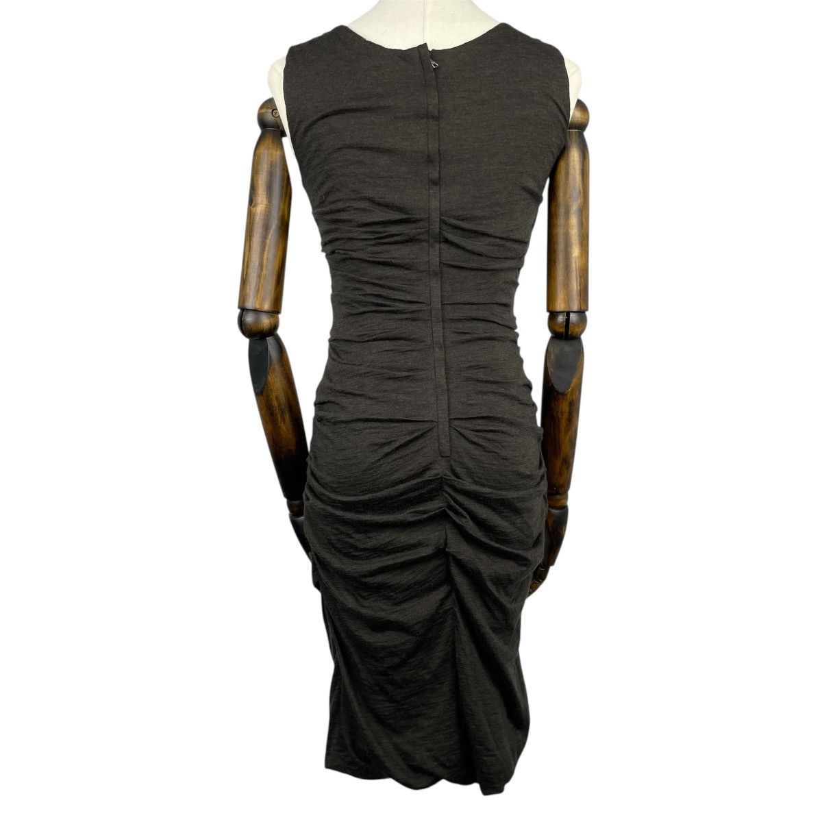 Dolce & Gabbana Dolce Gabbana Ruched Virgin Wool Dress Bodycon Midi Size S / US 4 / IT 40 - 3 Thumbnail