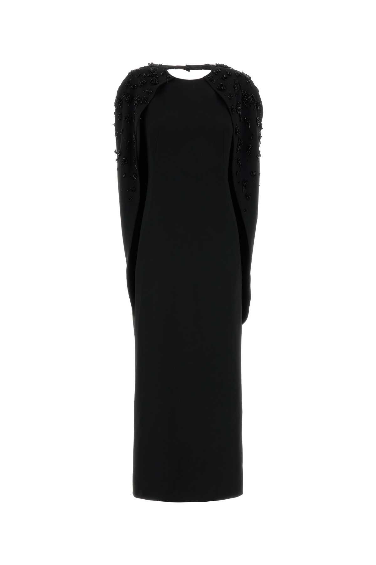 Alberta Ferretti Black Stretch Crepe Long Dress Size S / US 4 / IT 40 - 1 Thumbnail
