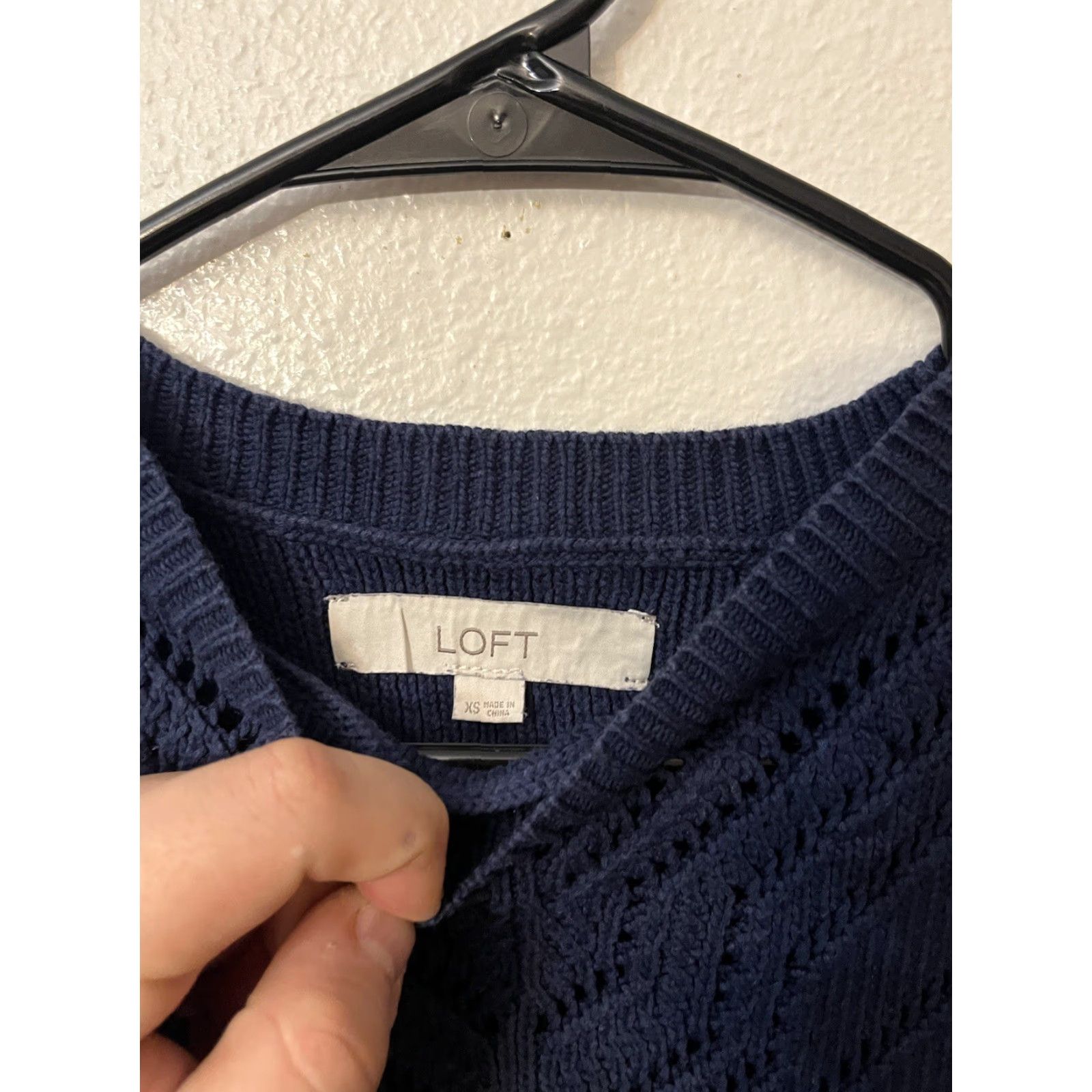 Ann Taylor VINTAGE Ann Taylor Women's Sweater Sleeveless Pullover XS Blue Cotton Casual Office Workwear Size XS / US 0-2 / IT 36-38 - 3 Thumbnail