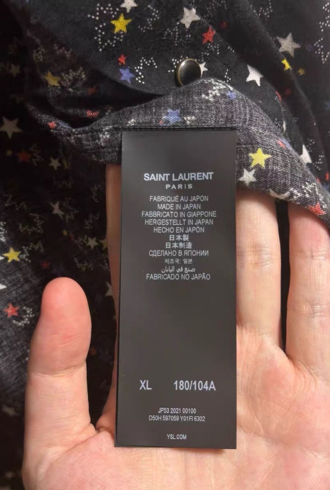 Saint Laurent Paris Saint Laurent Colorful Star Shirt Size: XL Size US XL / EU 56 / 4 - 7 Thumbnail
