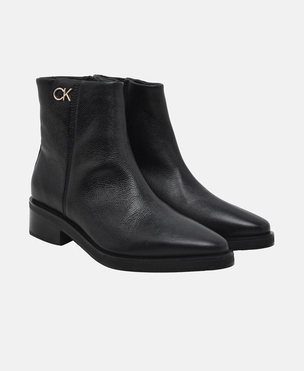 Calvin Klein Tapered Block Heel Shoes Boot Ankle-Boots in Black, Women's (Size 11)