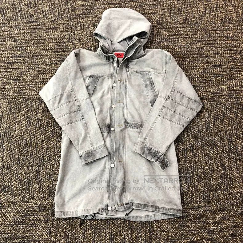 424 424 Classic Denim Duster Coat Size US S / EU 44-46 / 1 - 1 Thumbnail