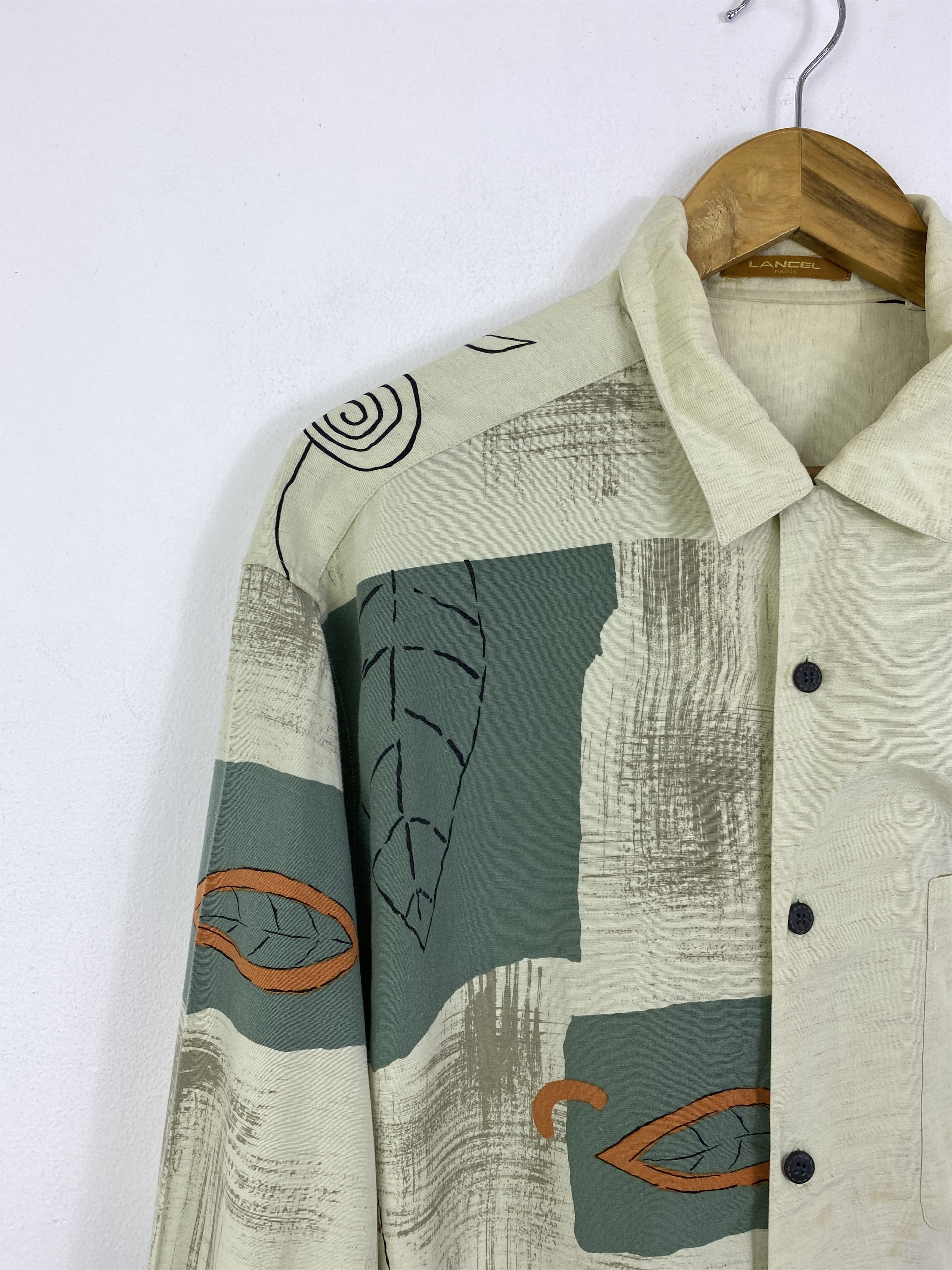 Lancel Vintage Lancel Paris Abstract Button Up Shirt TA0710 Size US L / EU 52-54 / 3 - 7 Thumbnail
