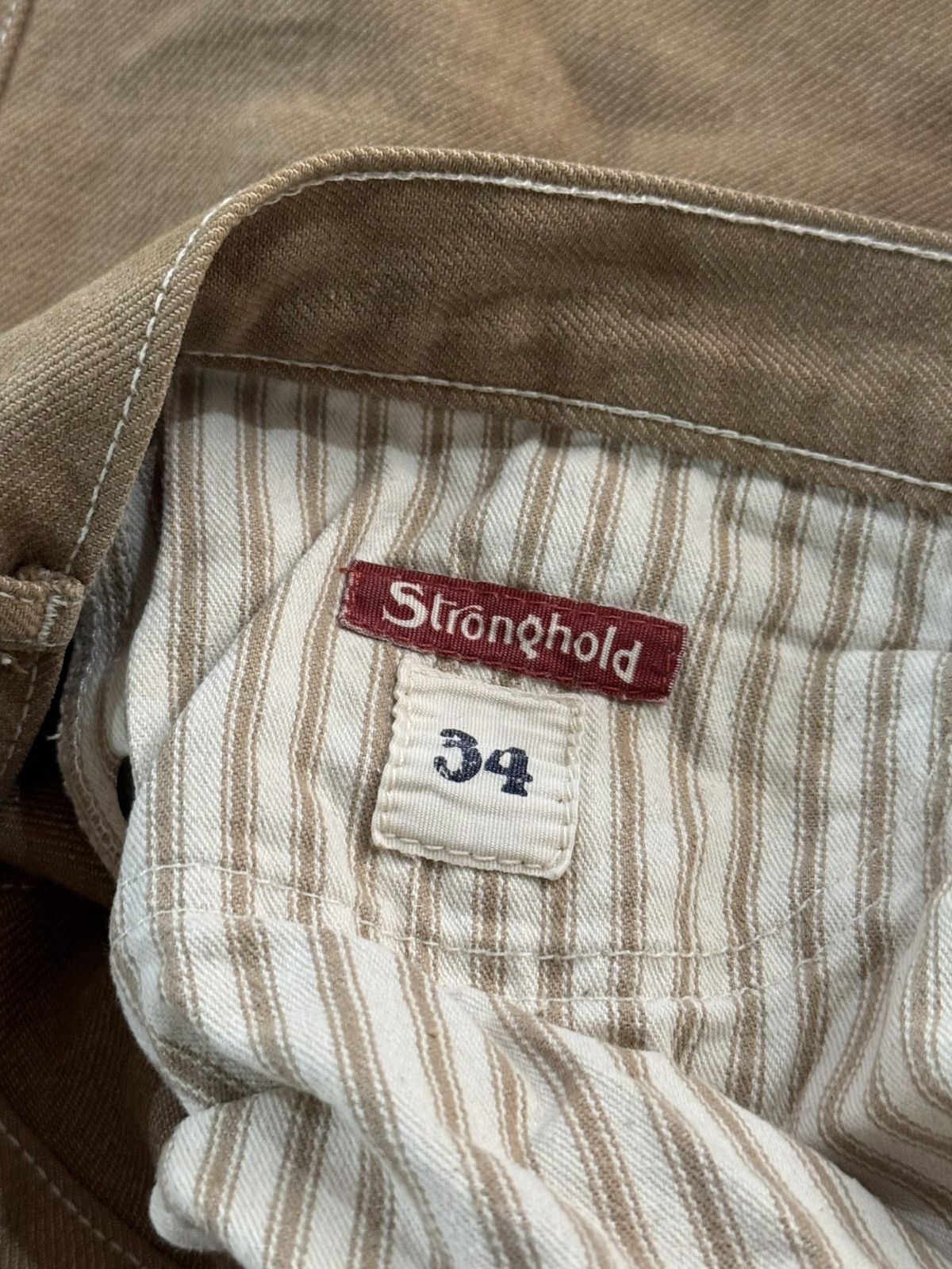 The Stronghold The Stronghold Selvedge Beige Denim Jeans Size US 34 / EU 50 - 8 Thumbnail