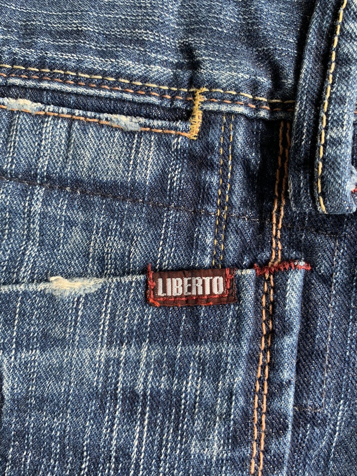 FLARE💥 LIBERTO PUNK STYLE RUSTY&FADED DISTRESSED DENIM🎌