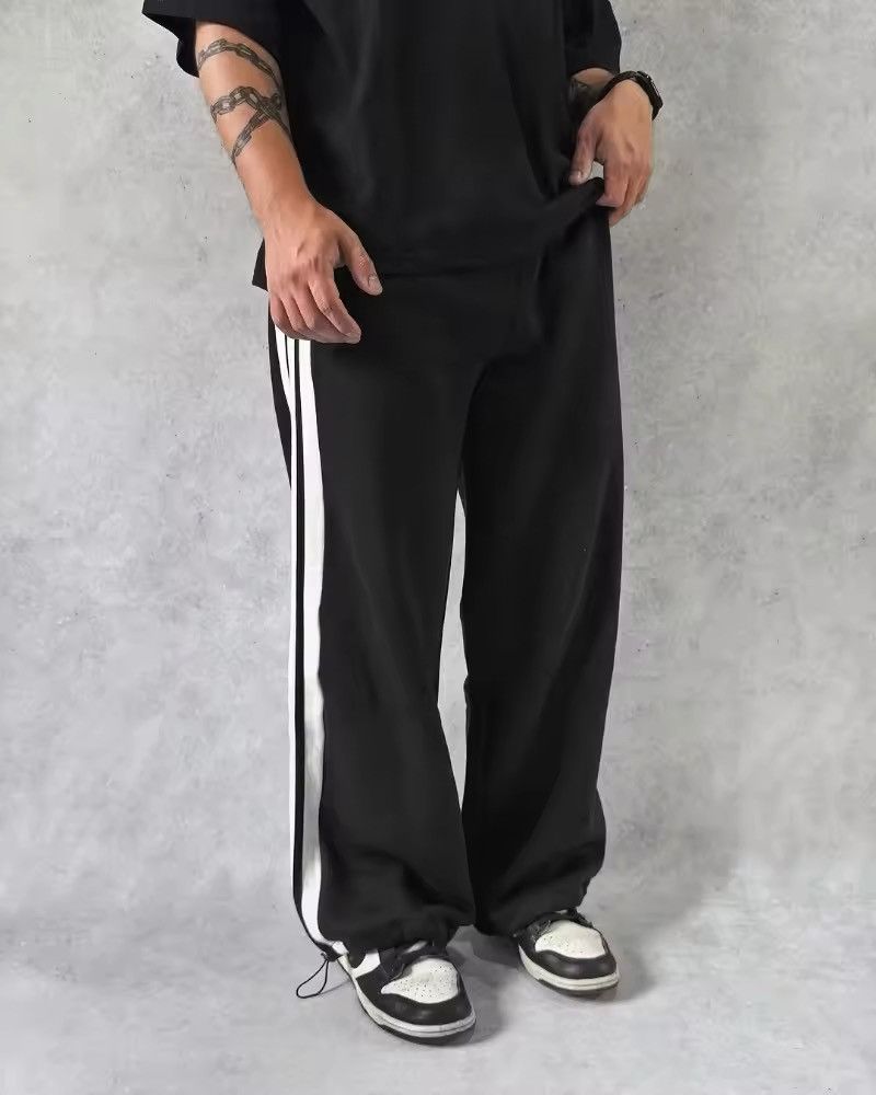 Japanese Brand Stripes Fashion High Waist Wide-leg Pants Size US 35 - 1 Thumbnail
