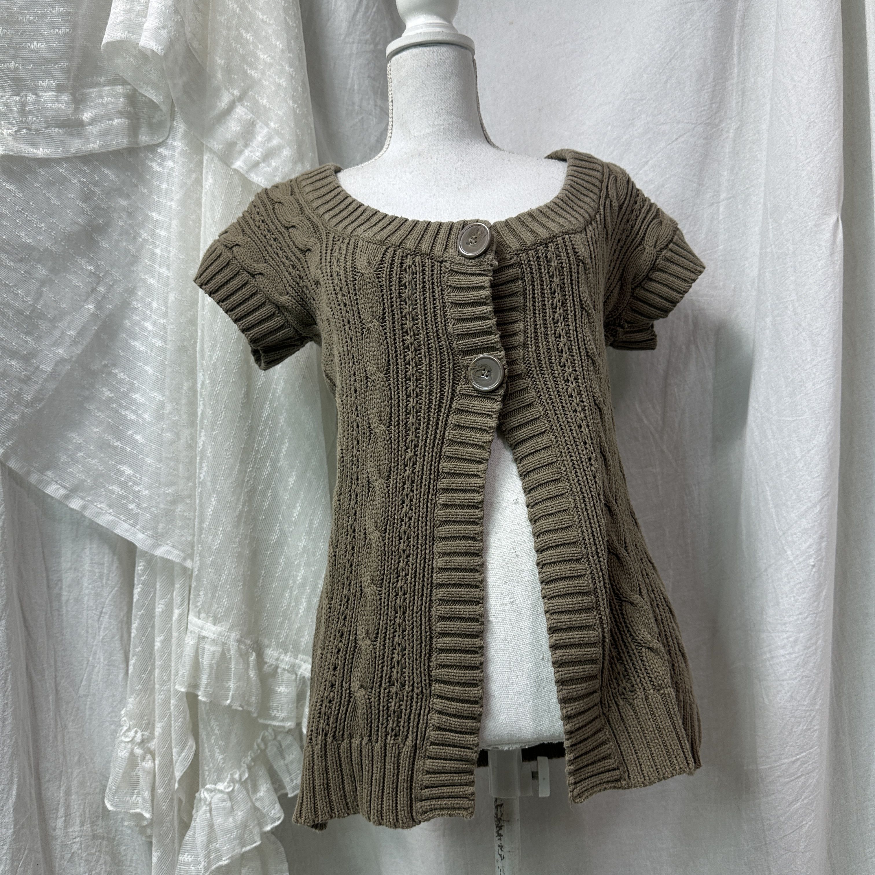 Vintage Vintage Big Buttons Button Up Sweater Cardigan Y2K Size M / US 6-8 / IT 42-44 - 4 Thumbnail