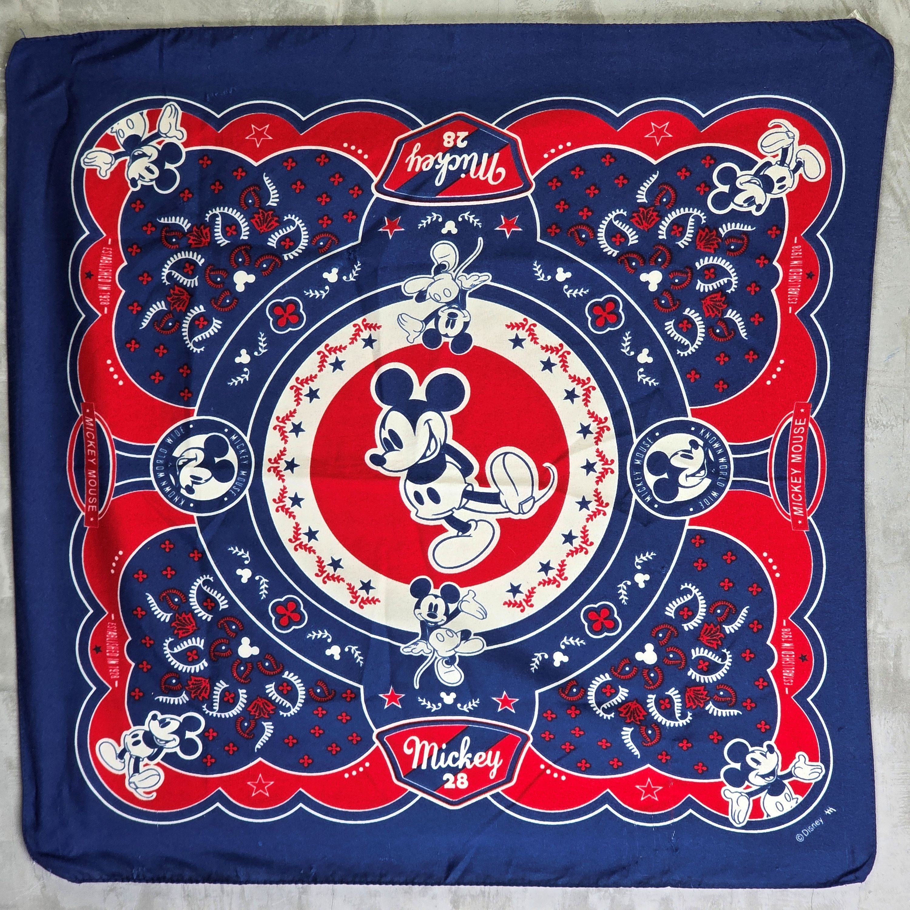Disney Vintage Mickey Mouse Walt Disney Bandana Handkerchief Scarf Size ONE SIZE - 1 Thumbnail