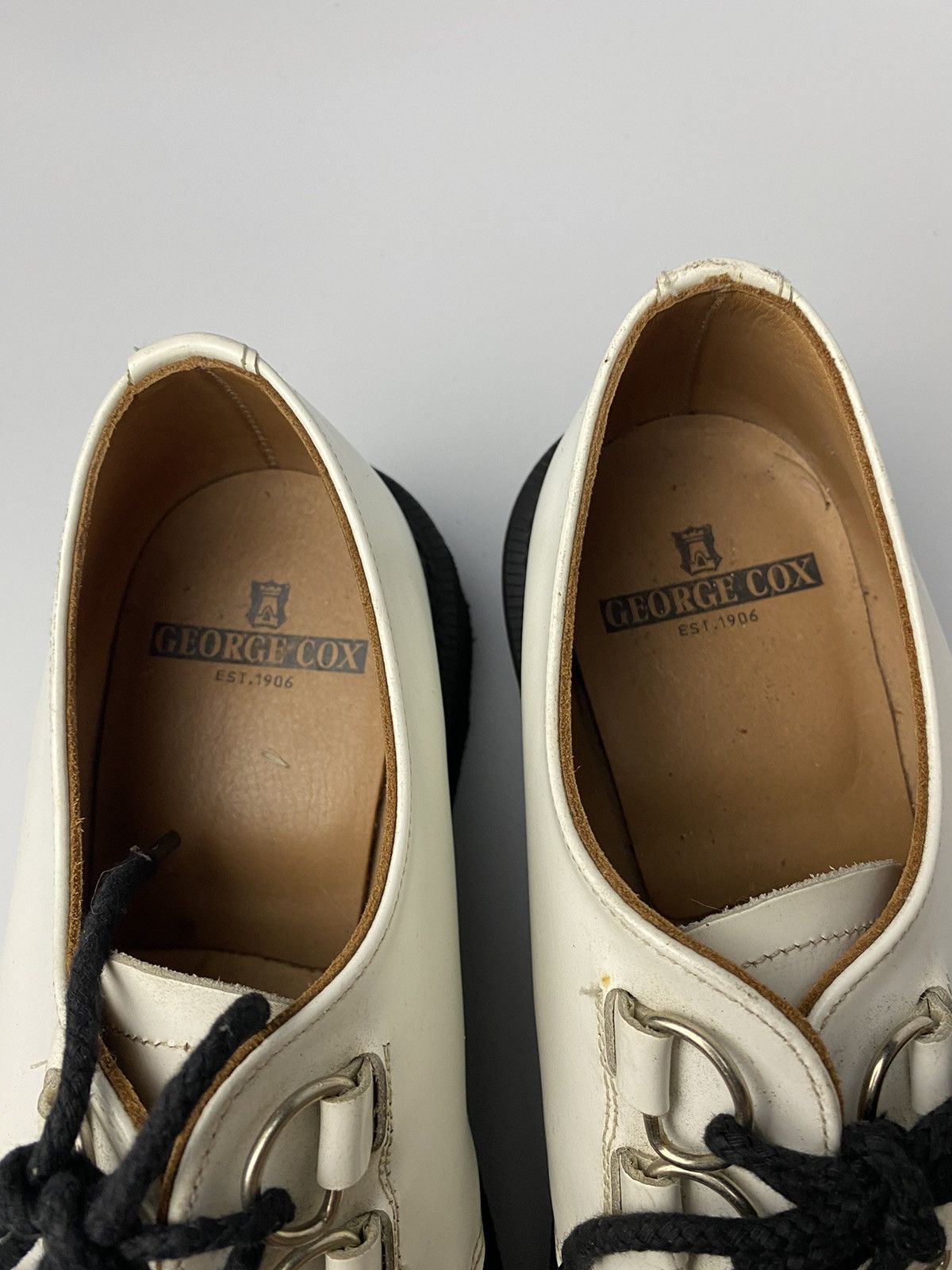 George Cox George Cox Skipton Leather White Size US 10 / EU 43 - 6 Thumbnail