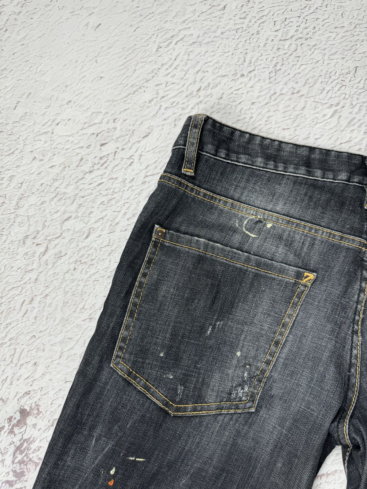 Dsquared2 Dsquared2 black distressed faded painted cropped jeans skiny Size US 34 / EU 50 - 17 Thumbnail