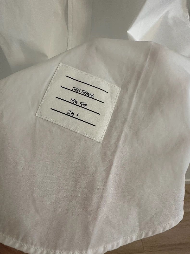 Thom Browne Thom browne Men's white shirt 2504-Nextarrow Size US XL / EU 56 / 4 - 3 Thumbnail