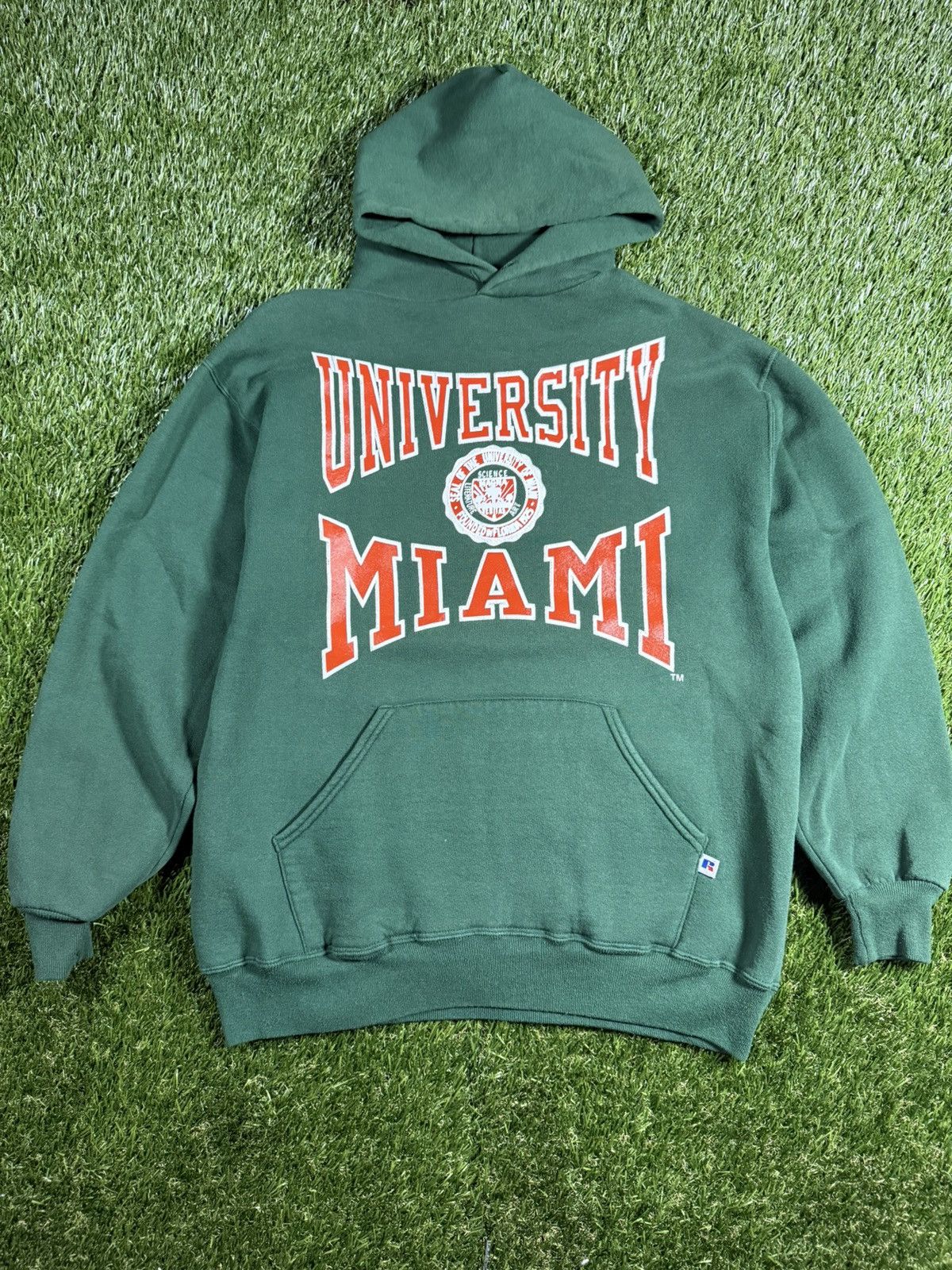 Russell Athletic Vintage 90s Miami Hurricanes NCAA Russell Hoodie Sweatshirt Size US XL / EU 56 / 4 - 1 Thumbnail
