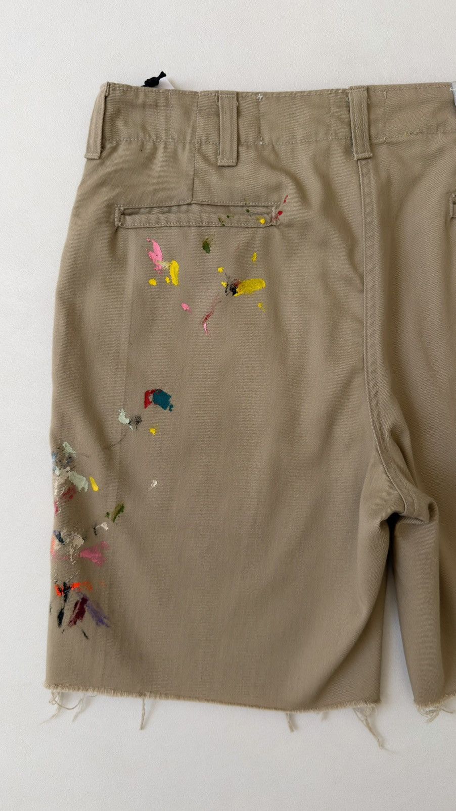 Gallery Dept. ‘Ricky’ Paint Splat Cut Off Beige Shorts Size US 32 / EU 48 - 15 Thumbnail