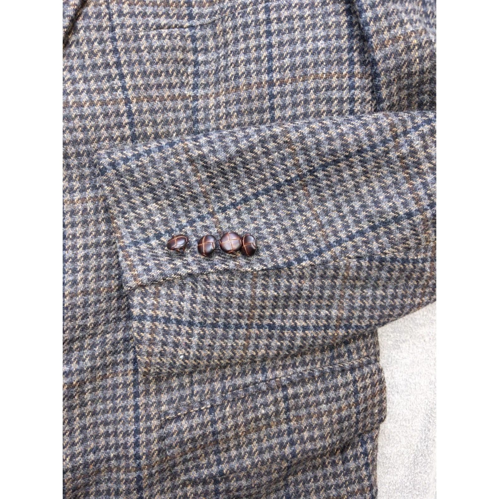 Etienne Aigner Etienne Aigner Blazer Mens 50R Brown Check Tweed Sport Coat Jacket Classic Size 50R - 2 Thumbnail