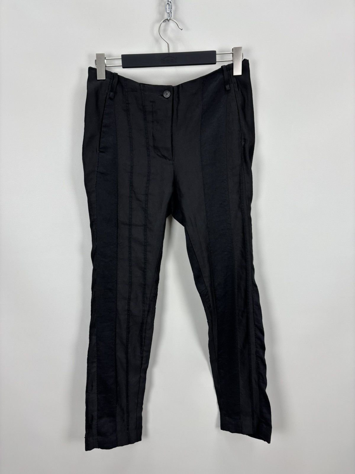 Masnada Womens linen pants Masnada Size 44 Color Black Size 30" / US 8 / IT 44 - 2 Thumbnail
