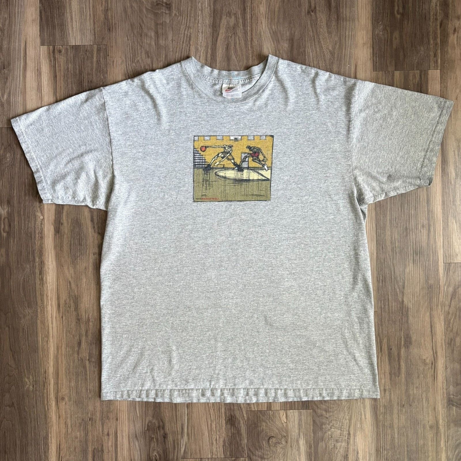 Nike Vintage Nike Basketball Art T-Shirt Men's Size XL White Tag Size US XL / EU 56 / 4 - 2 Thumbnail