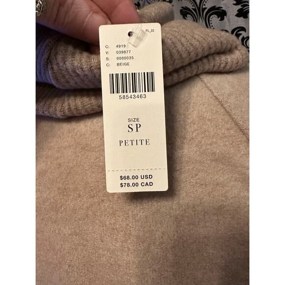 Anthropologie Cozy Beige Turtleneck Pullover Sweater With Drawstring For W Size S / US 4 / IT 40 - 6 Thumbnail