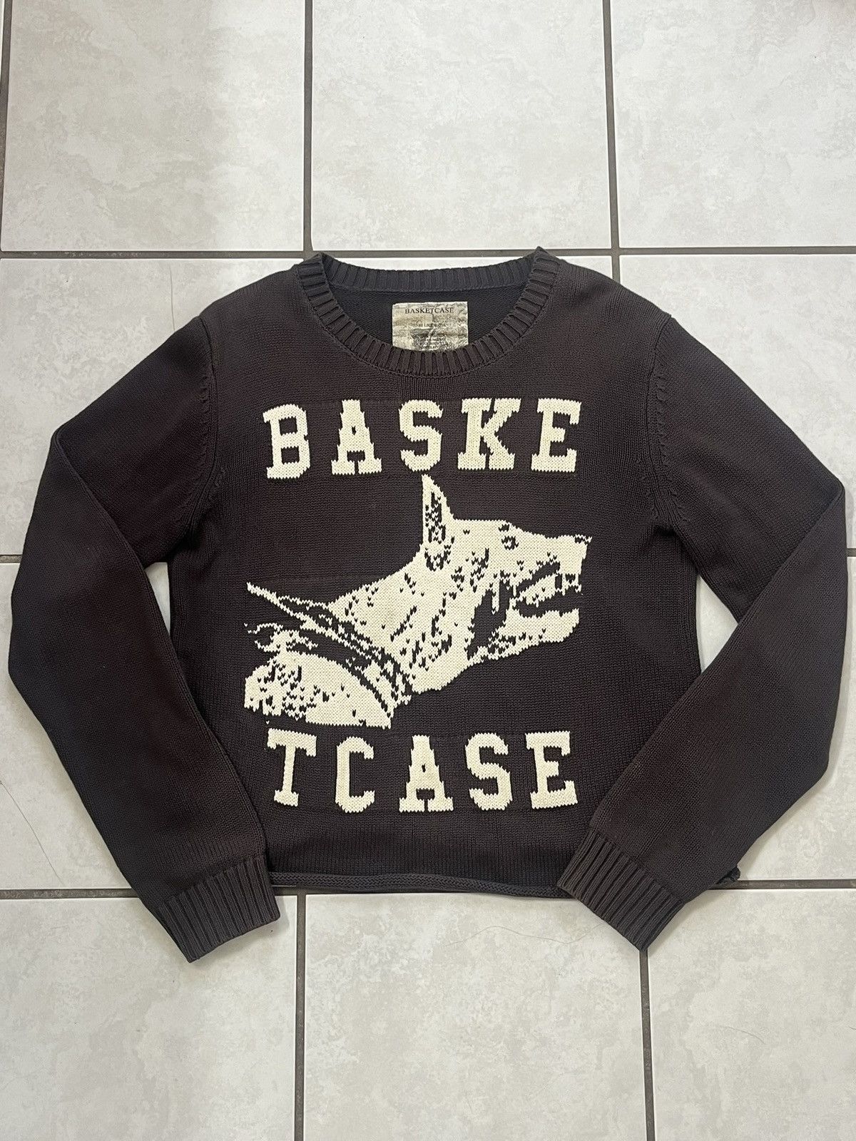 basketcase gallery RAW college knit sweater | Grailed