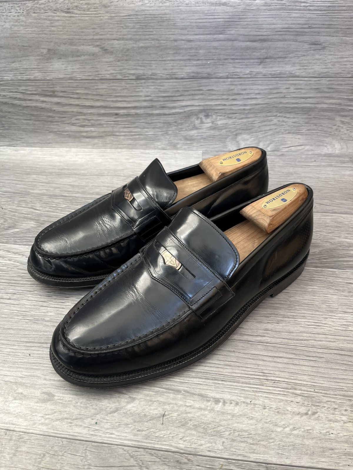 Louis Vuitton Louis Vuitton black leather penny loafers uk 7 Size US 8 / EU 41 - 3 Thumbnail
