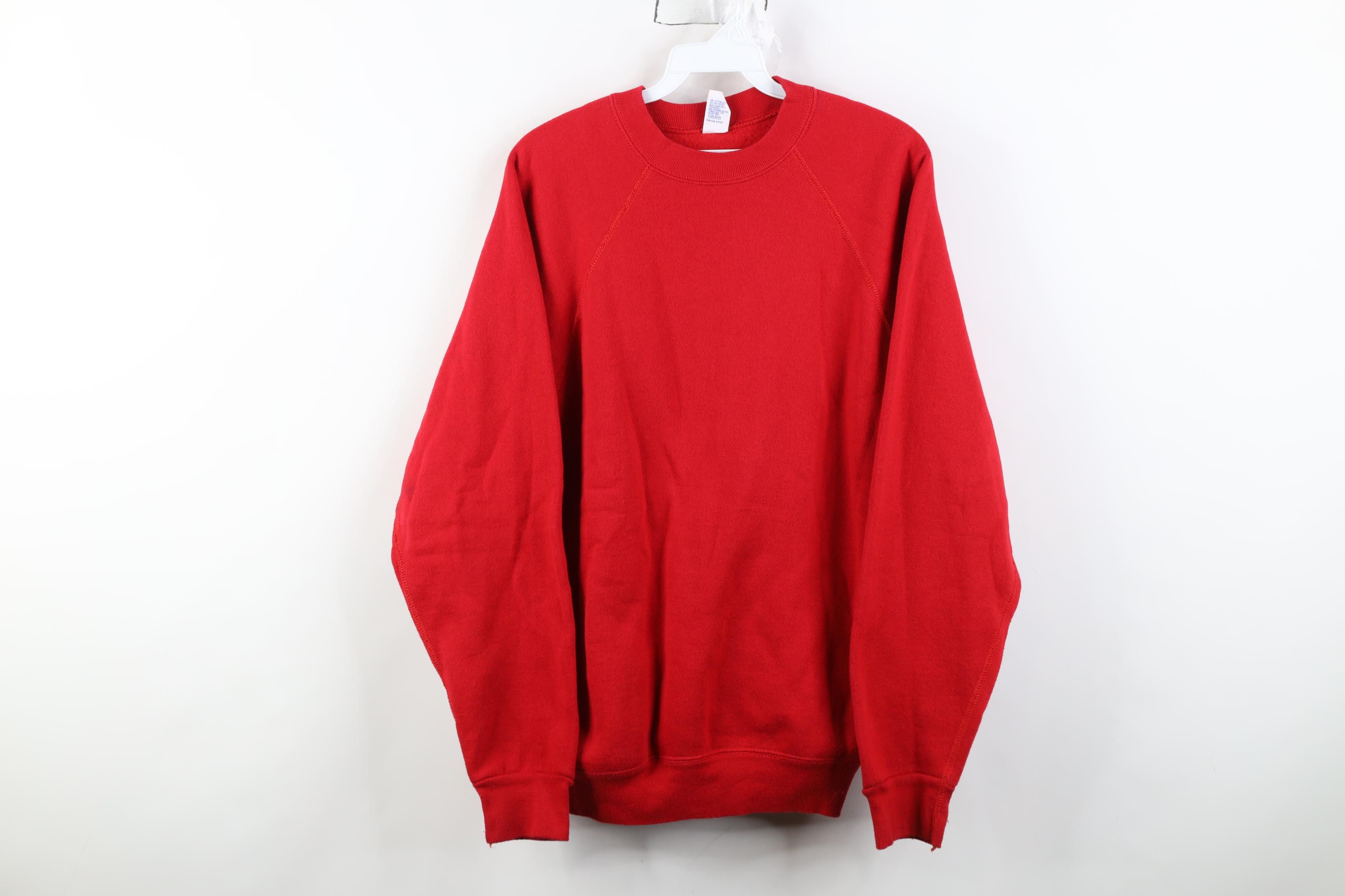 Vintage Vintage 70s 80s Heavyweight Crewneck Sweatshirt Red USA Size US L / EU 52-54 / 3 - 1 Thumbnail